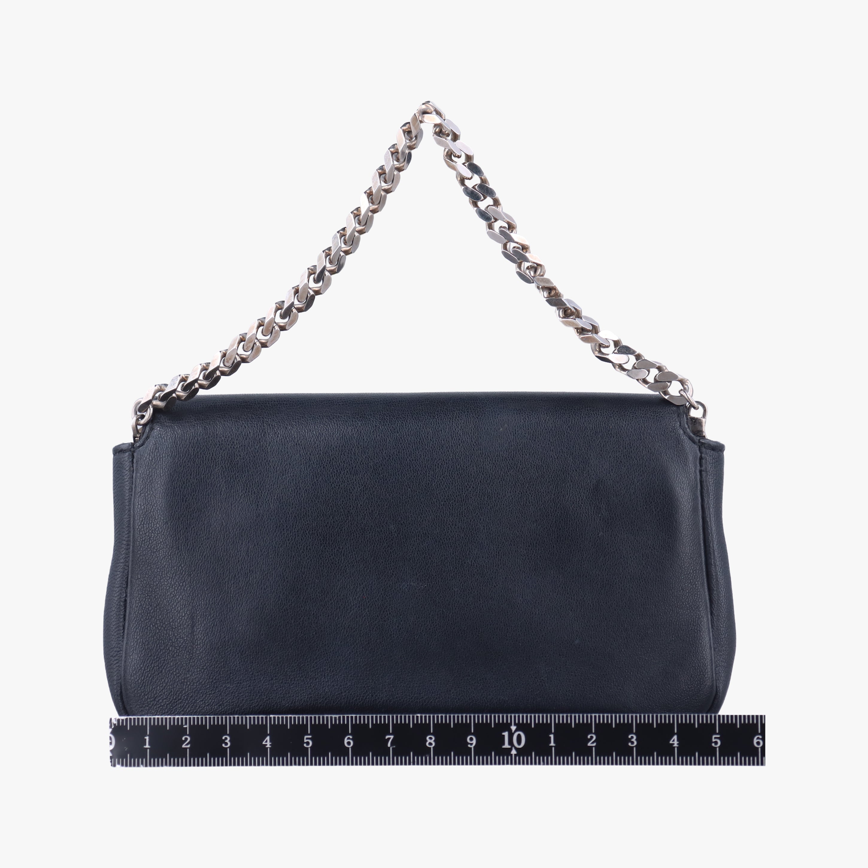 Pre-owned Fendi monster micro Baguette Black lambskin 8M0354 shoulderbag | stylenewstar