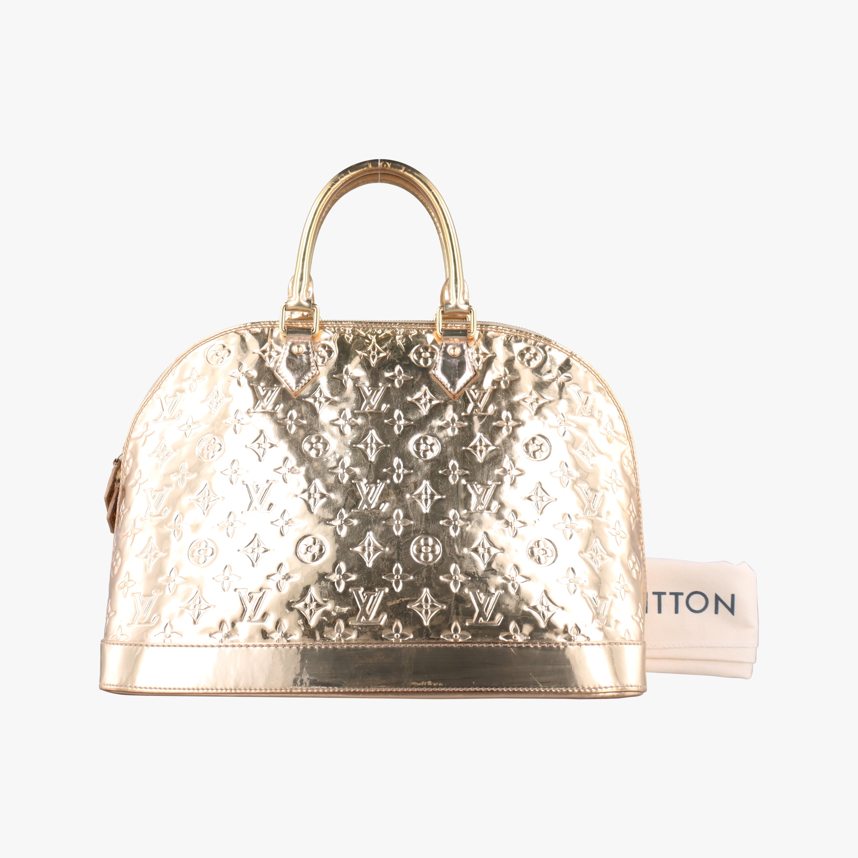 Pre-owned Louis Vuitton Alma GM dore Monogram Miroir M95274 handbag | stylenewstar