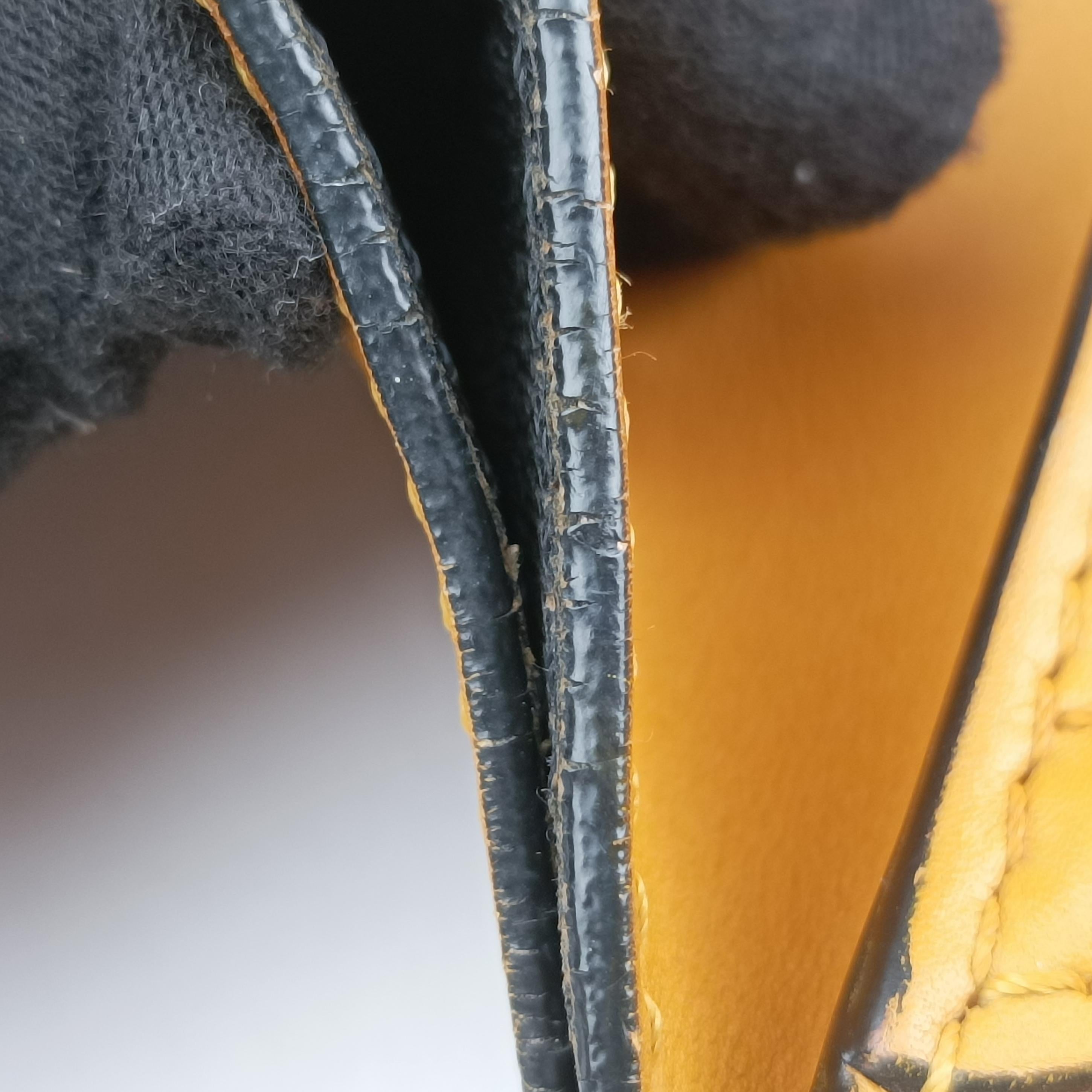 Secondhand Celine luggage nano shopper Yellow×black Leather  shoulderbag | stylenewstar