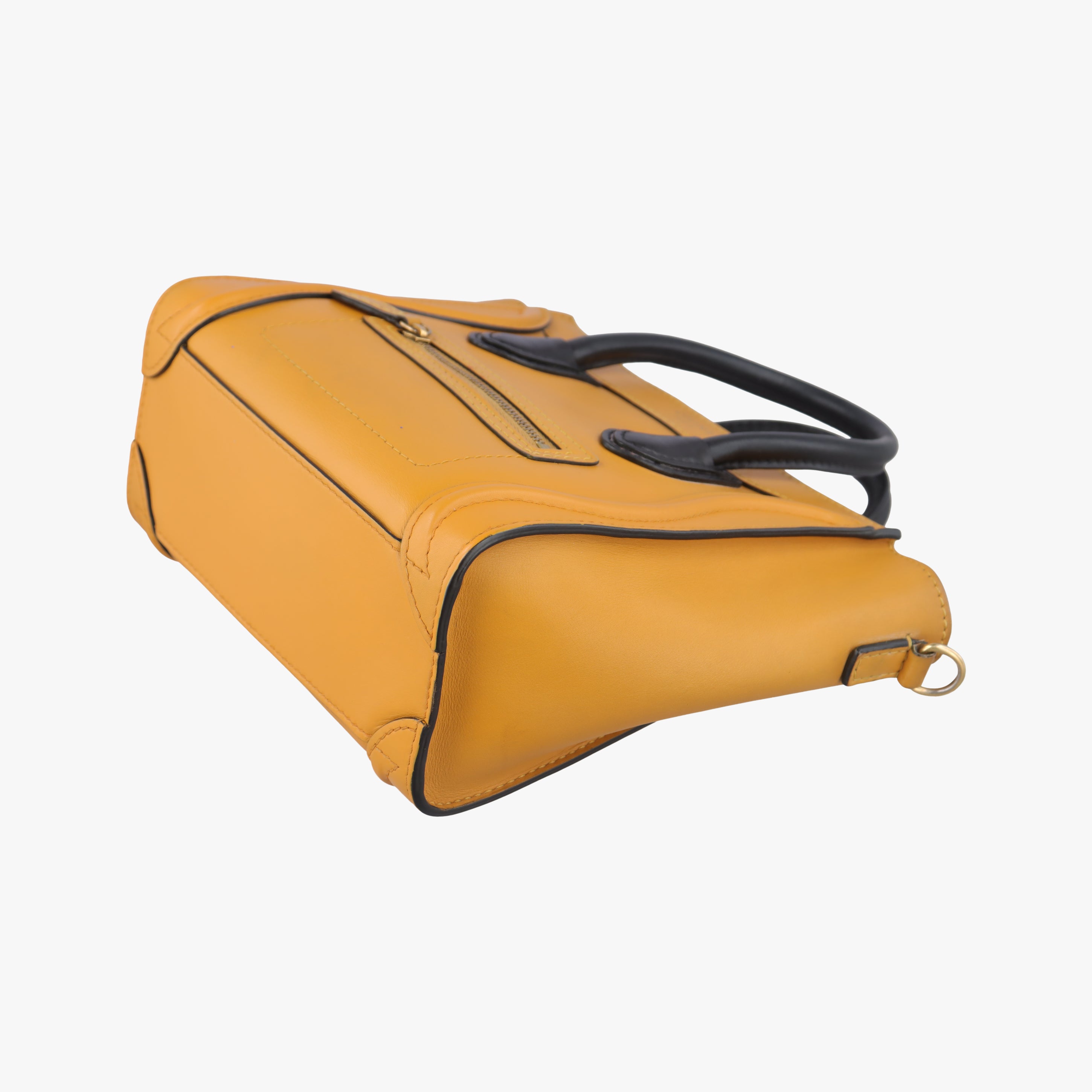 Secondhand Celine luggage nano shopper Yellow×black Leather  shoulderbag | stylenewstar