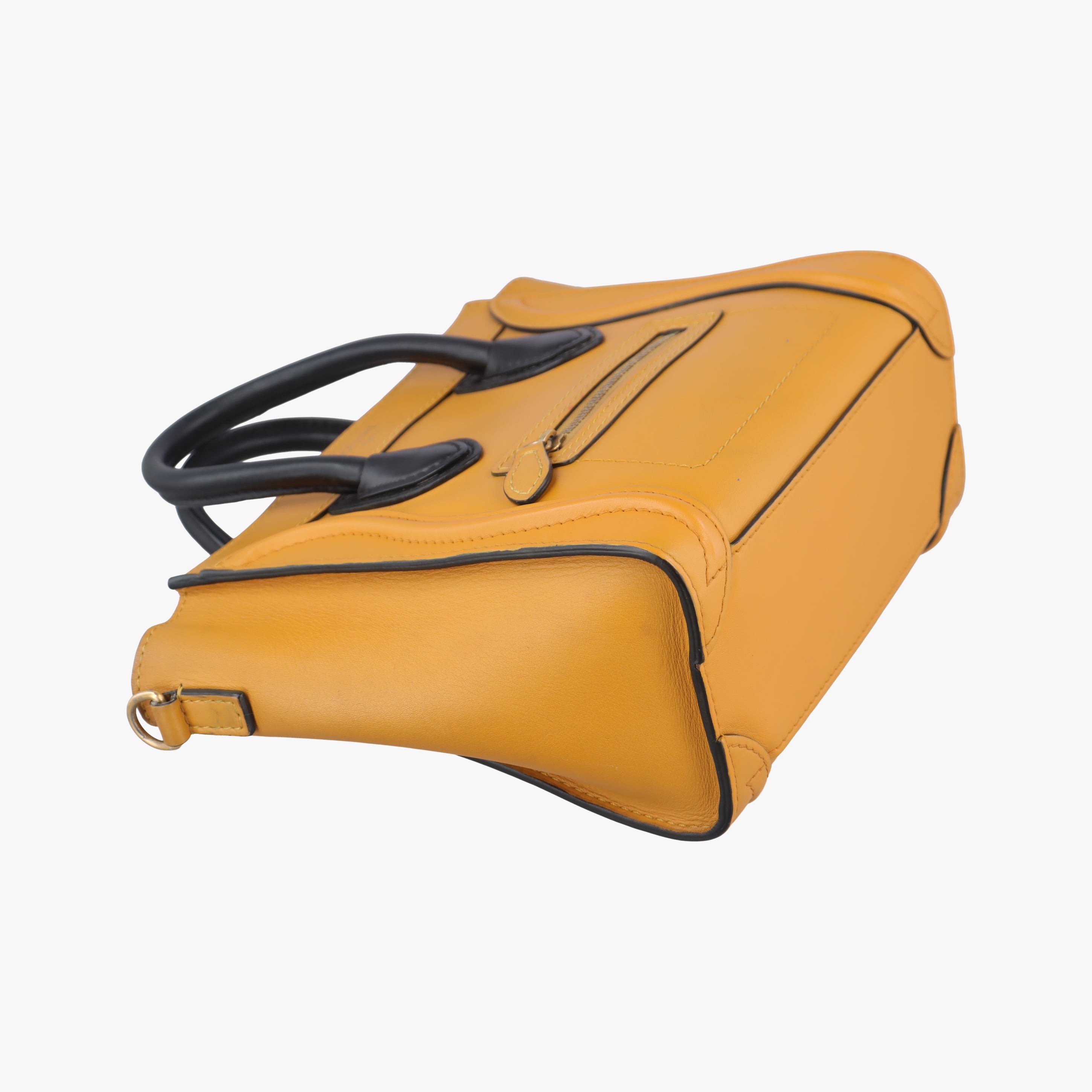 Secondhand Celine luggage nano shopper Yellow×black Leather  shoulderbag | stylenewstar