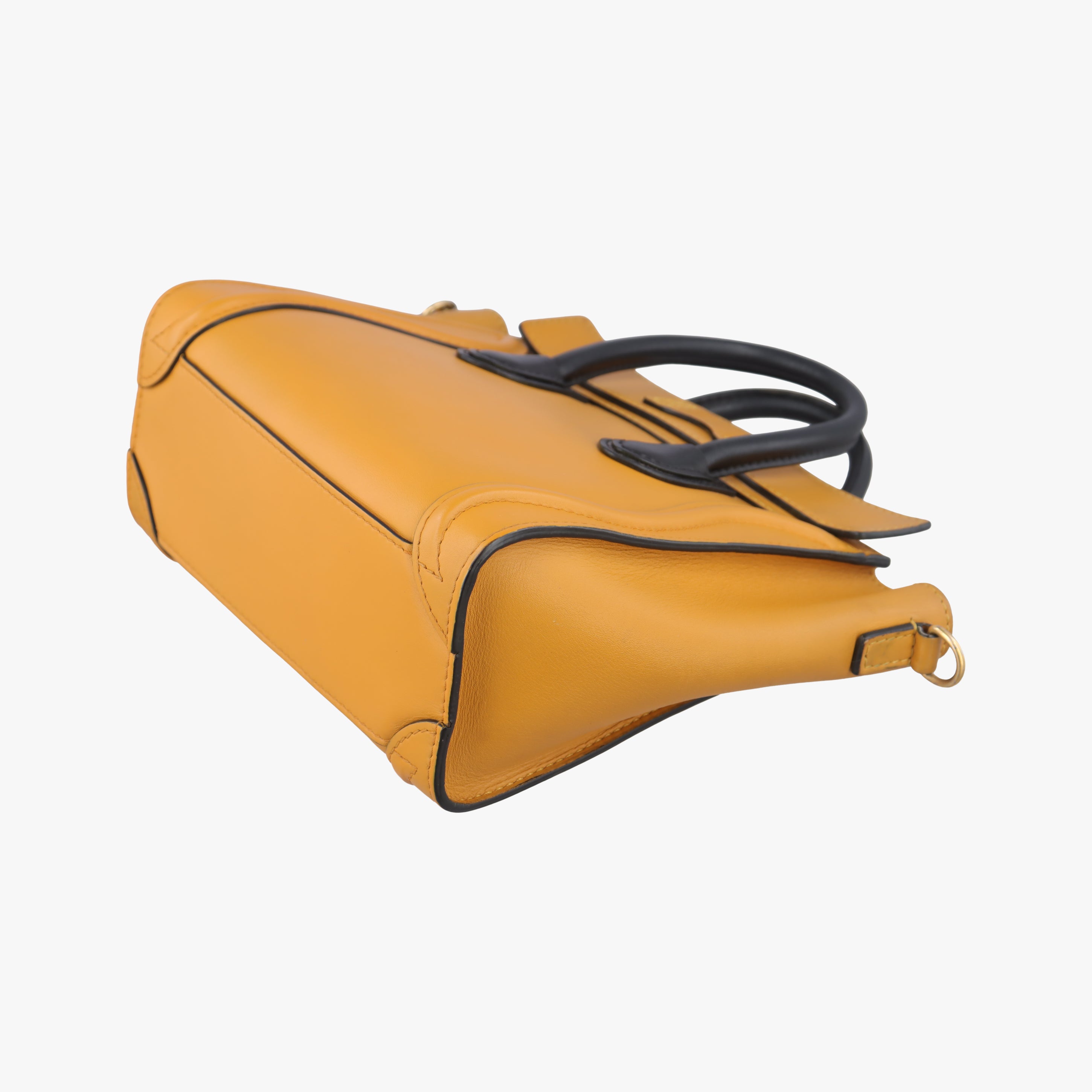 Secondhand Celine luggage nano shopper Yellow×black Leather  shoulderbag | stylenewstar