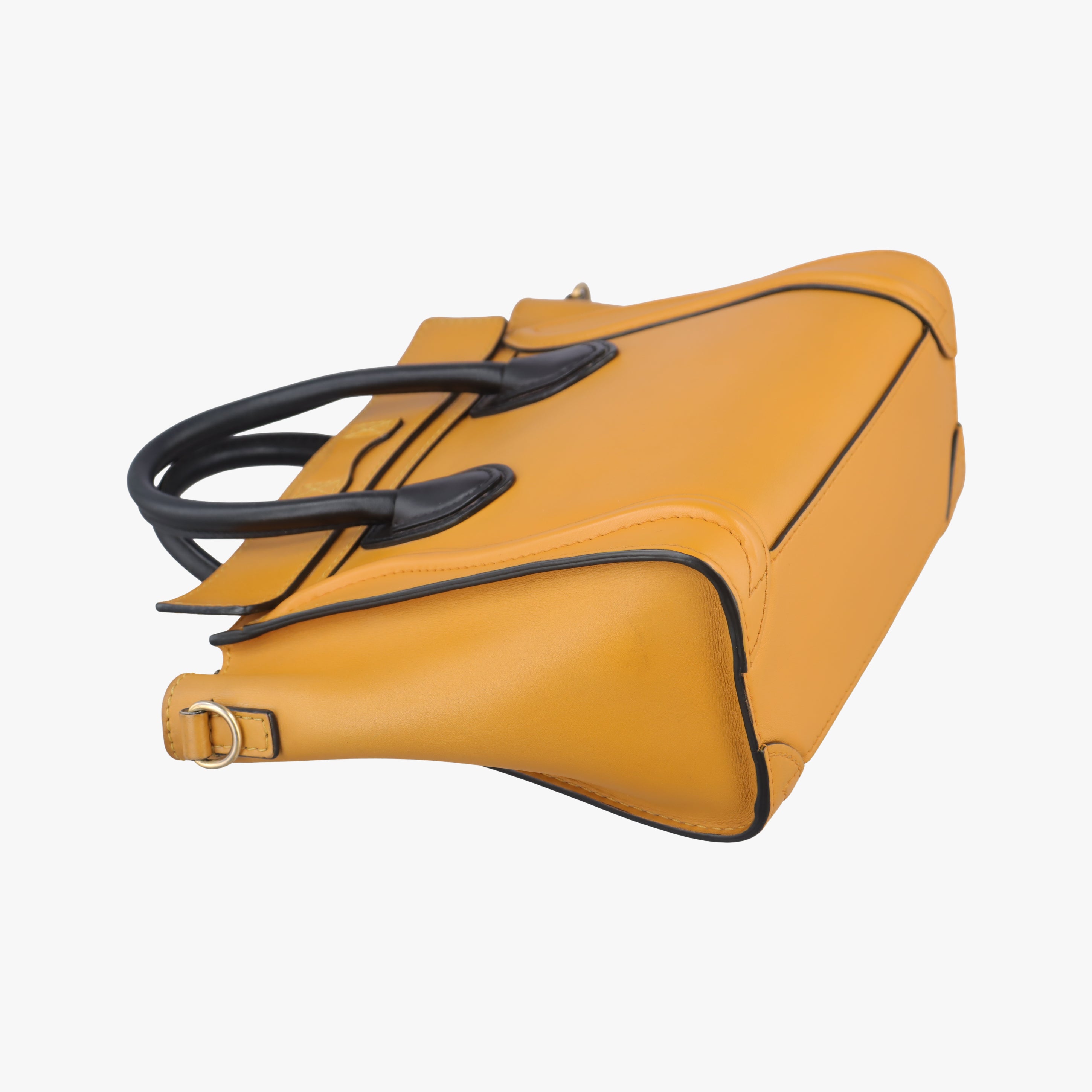 Secondhand Celine luggage nano shopper Yellow×black Leather  shoulderbag | stylenewstar