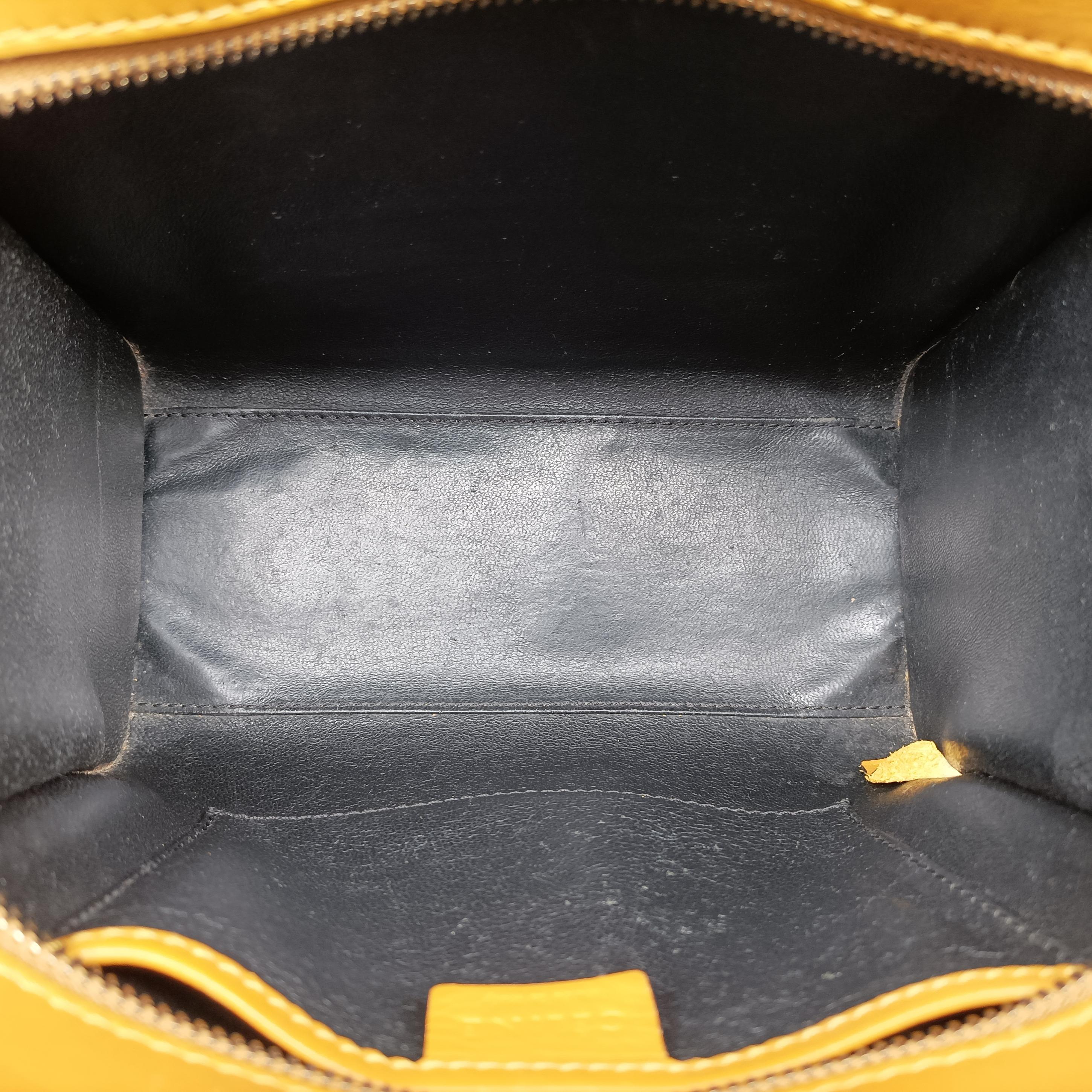 Secondhand Celine luggage nano shopper Yellow×black Leather  shoulderbag | stylenewstar