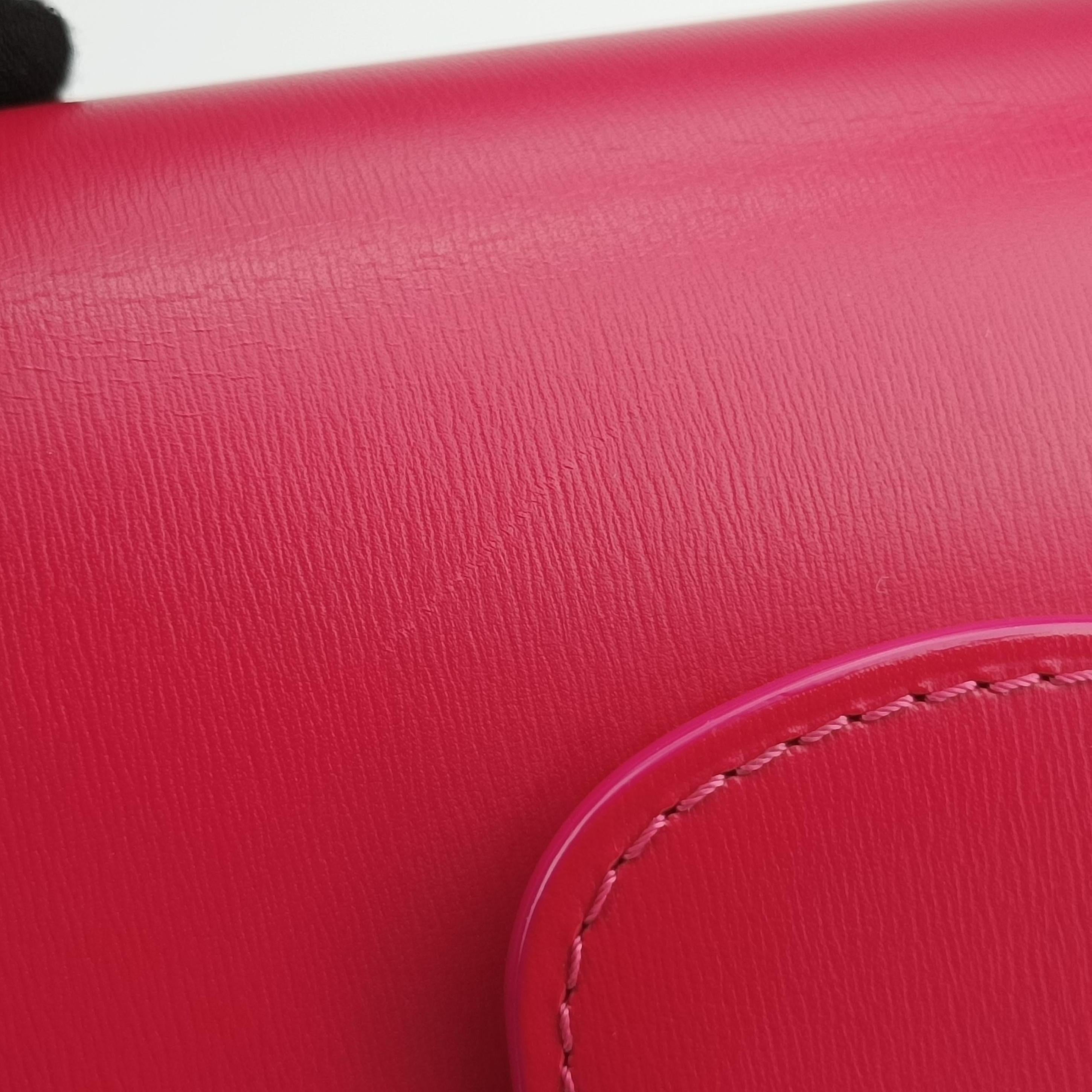 Pre-owned Delvaux Brillon MM Red leather  shoulderbag | stylenewstar
