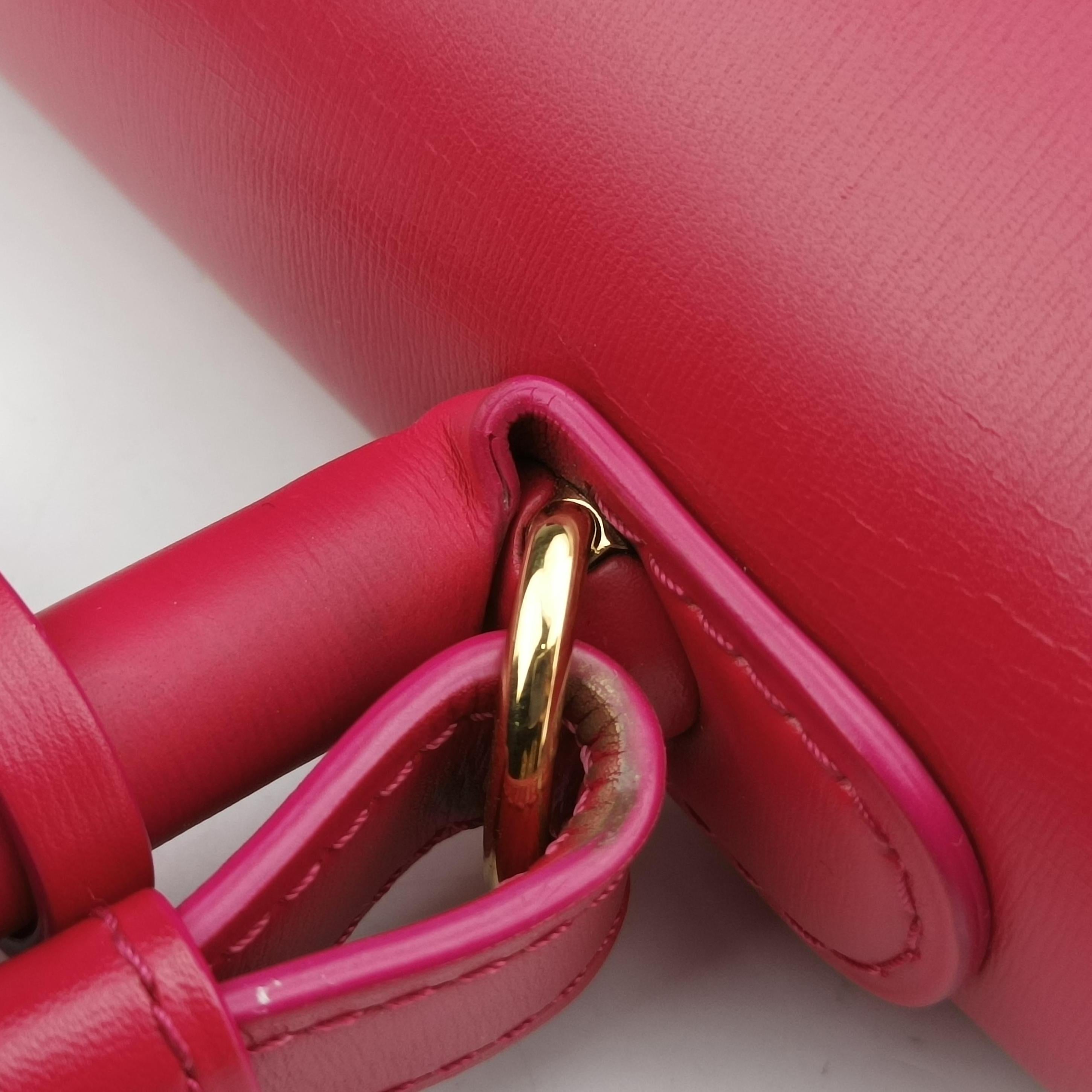 Pre-owned Delvaux Brillon MM Red leather  shoulderbag | stylenewstar
