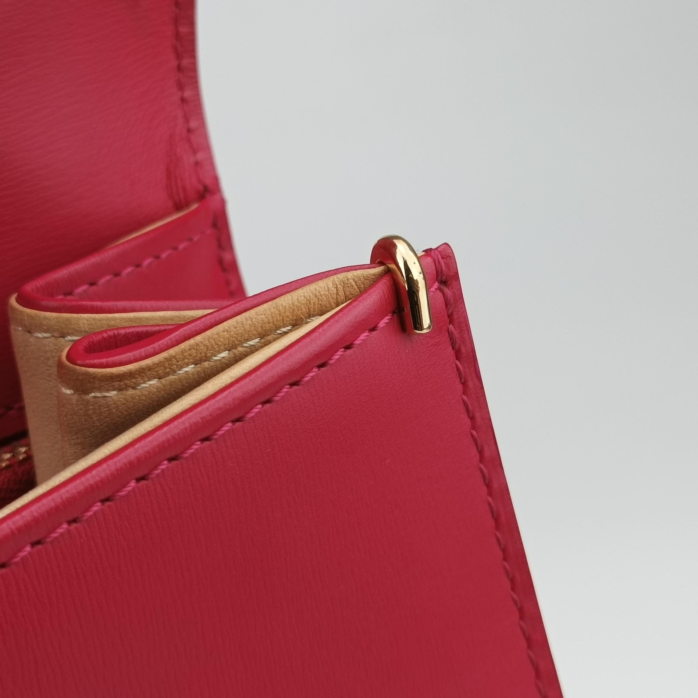 Pre-owned Delvaux Brillon MM Red leather  shoulderbag | stylenewstar