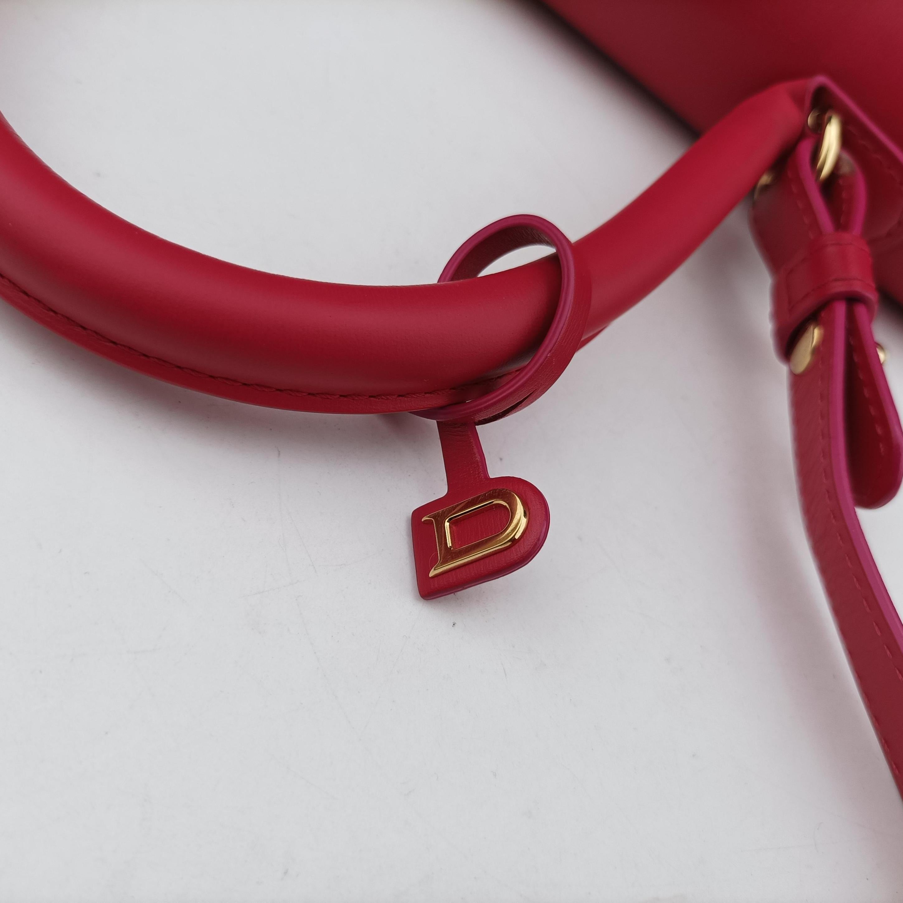 Pre-owned Delvaux Brillon MM Red leather  shoulderbag | stylenewstar