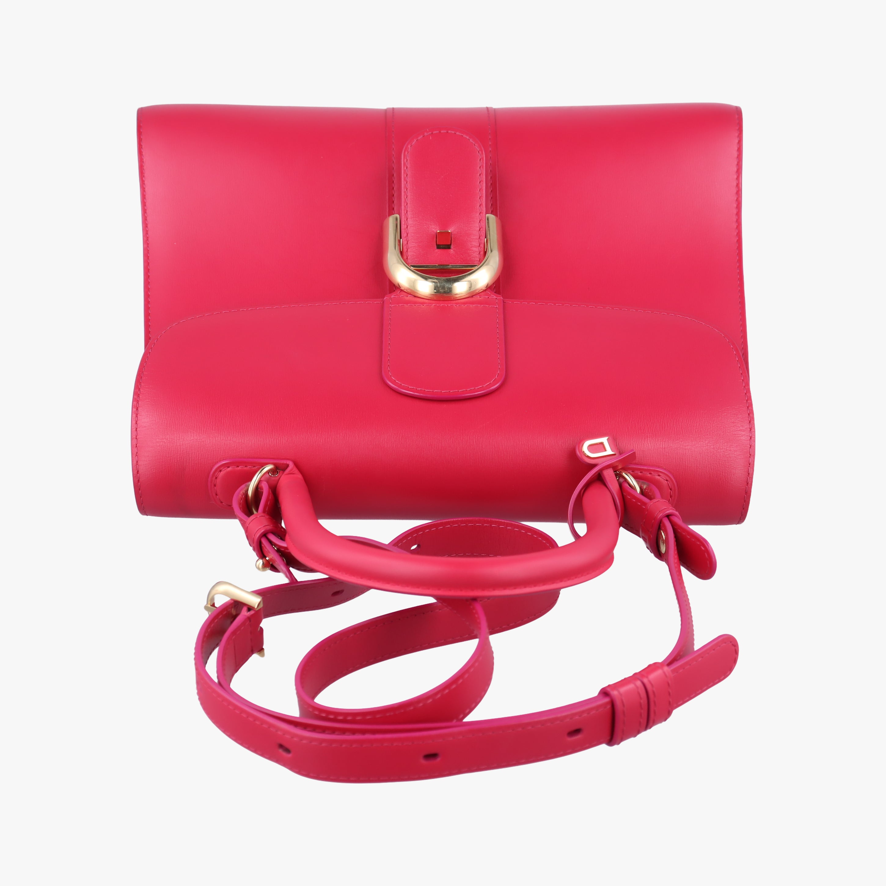 Pre-owned Delvaux Brillon MM Red leather  shoulderbag | stylenewstar
