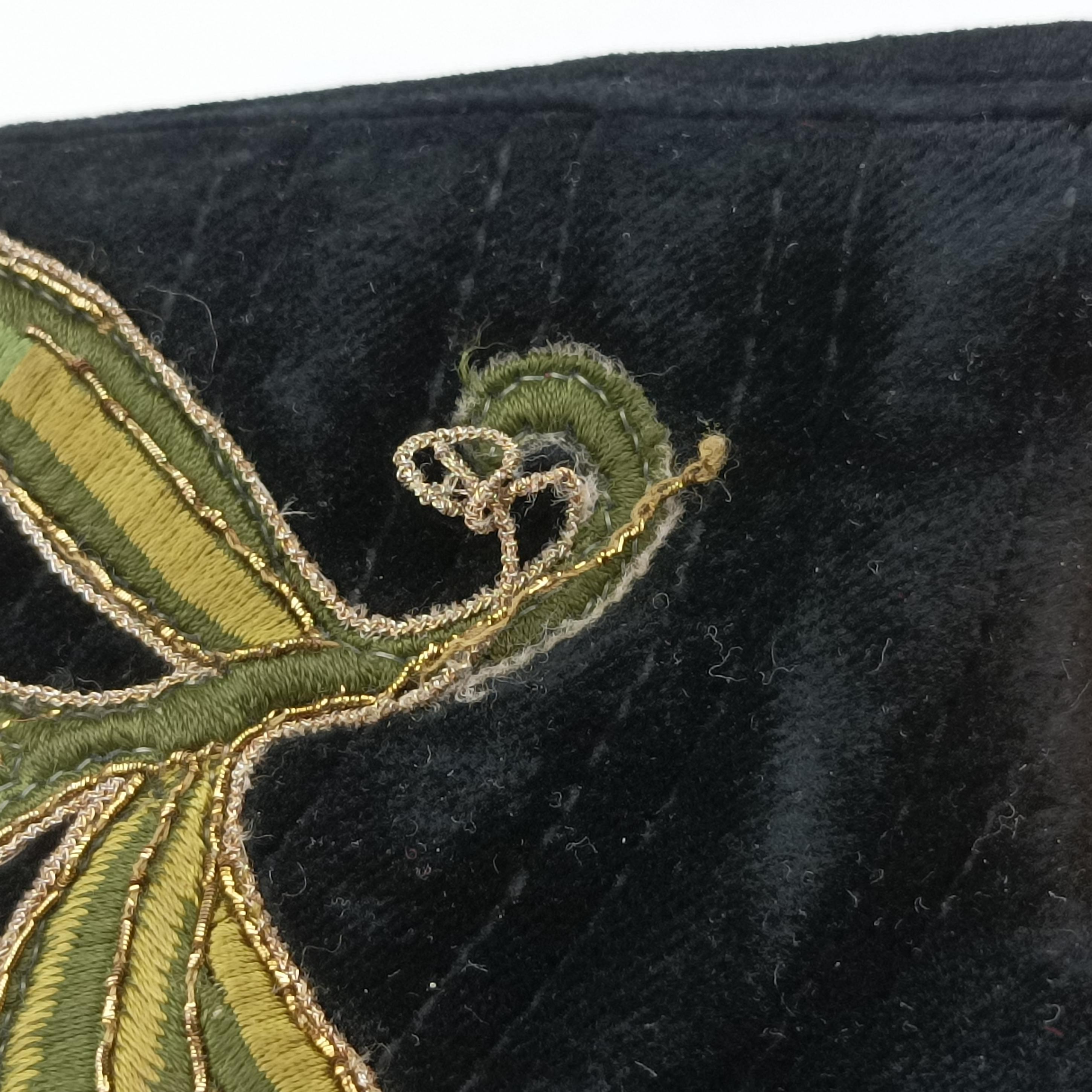 Secondhand Gucci GG Marmont Black×Multicolour velour 443496 shoulderbag | stylenewstar