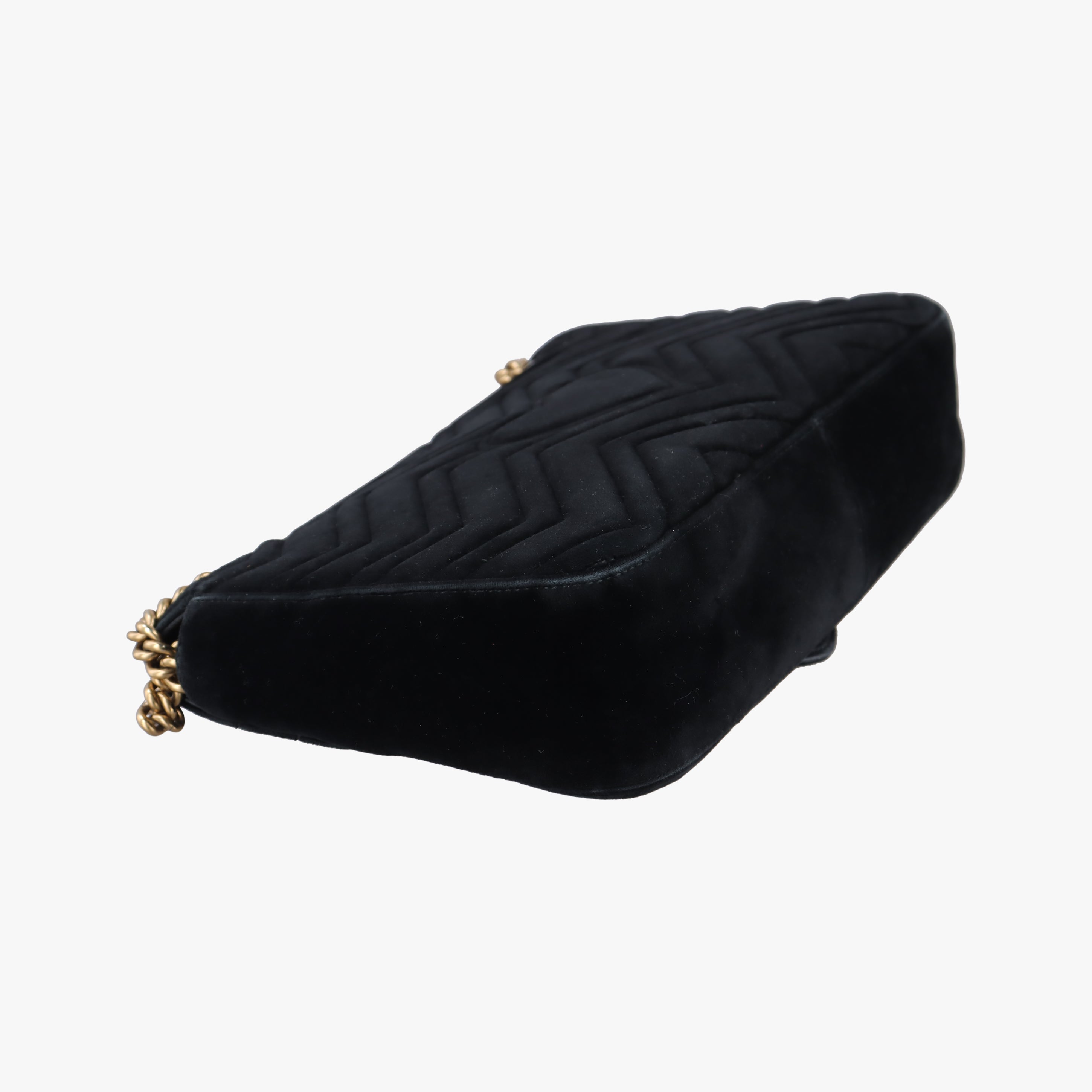 Secondhand Gucci GG Marmont Black×Multicolour velour 443496 shoulderbag | stylenewstar