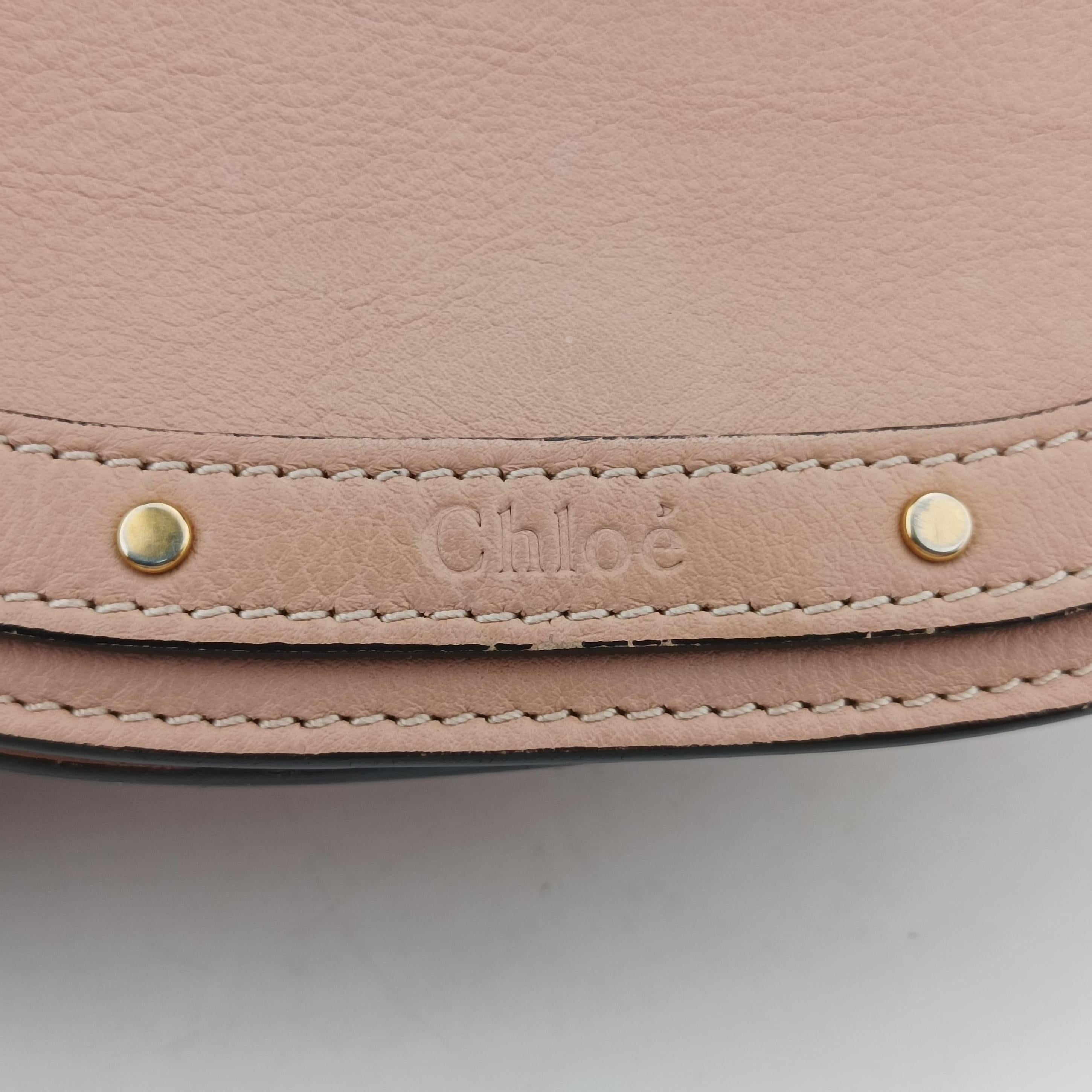 Pre-owned Chloe Bracelet Nile Pink Leather  shoulderbag | stylenewstar