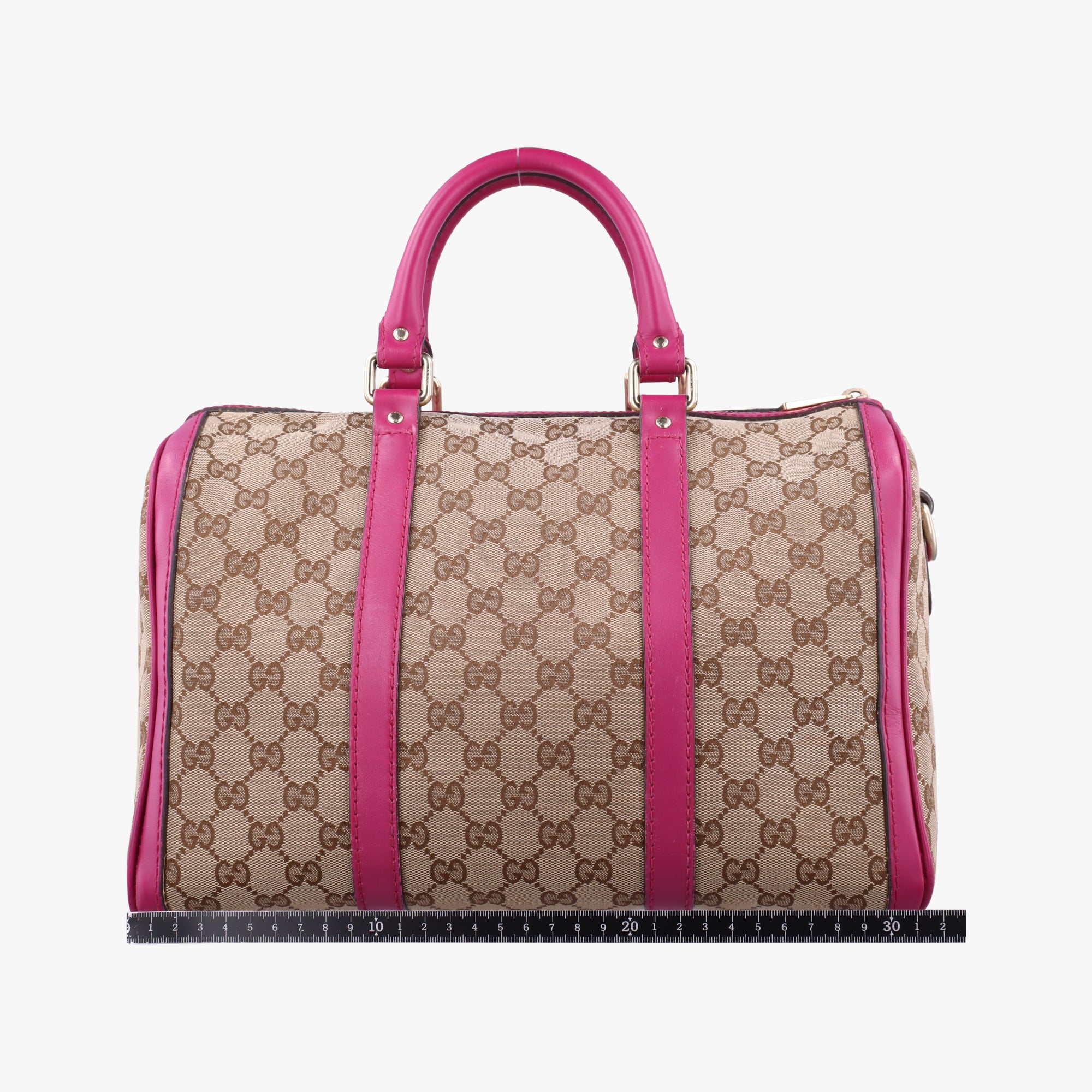 Secondhand Gucci Sherry Line Beige×Rose red canvas×leather 247205 shoulderbag | stylenewstar