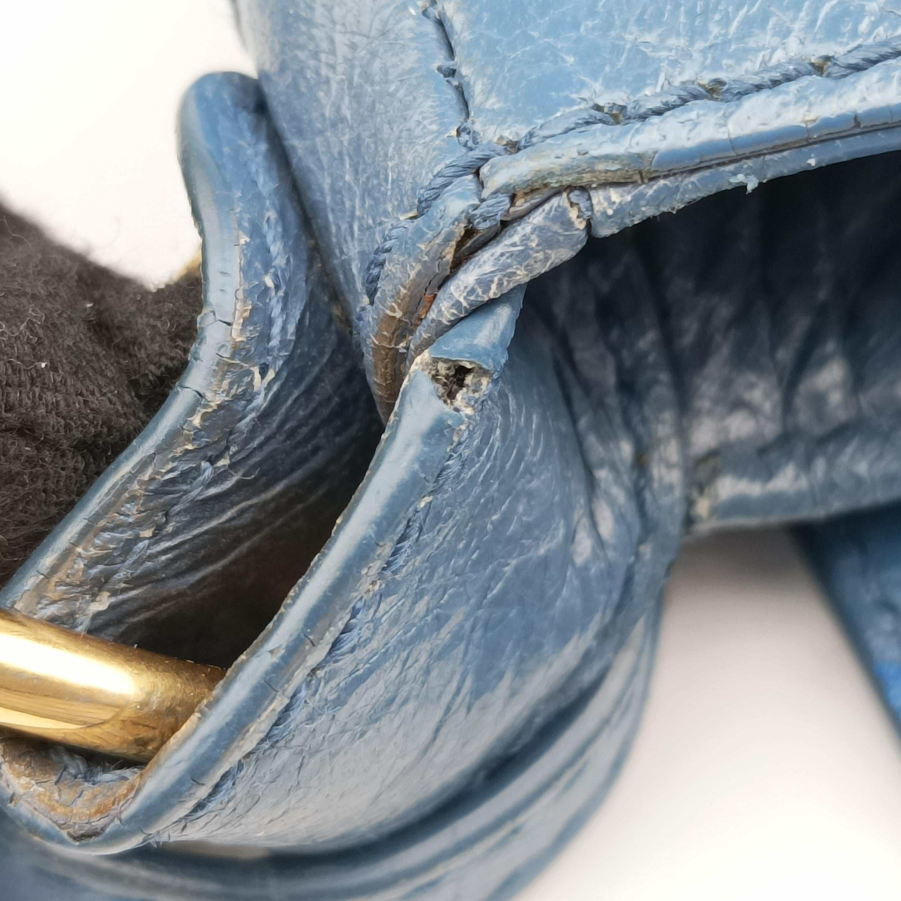 Pre-owned Balenciaga Motocross Giant Classic Hip Blue lambskin  shoulderbag | stylenewstar
