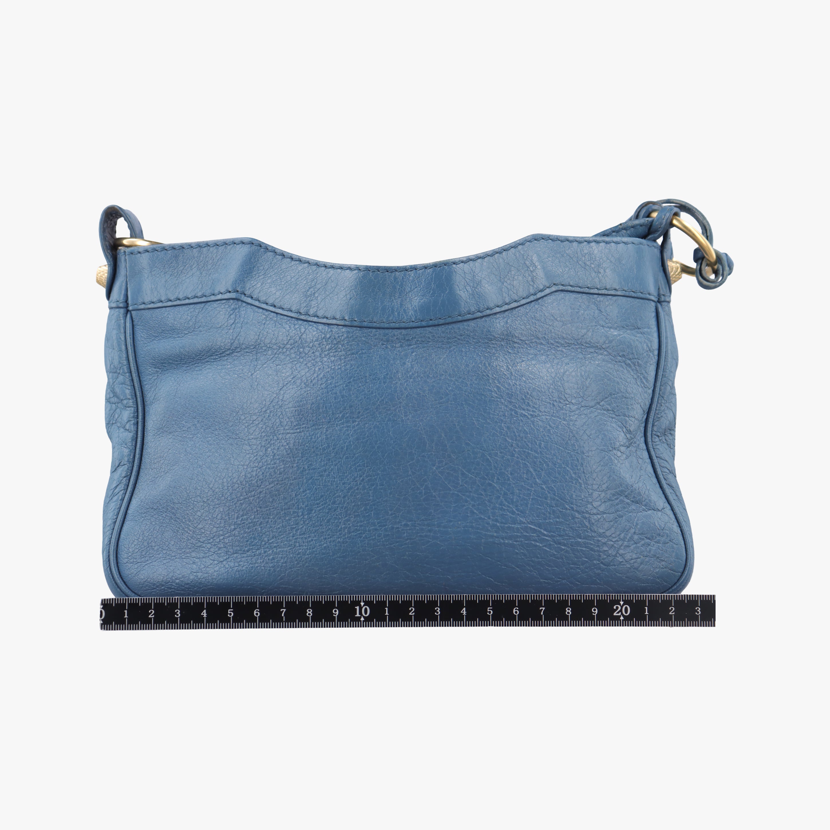 Pre-owned Balenciaga Motocross Giant Classic Hip Blue lambskin  shoulderbag | stylenewstar