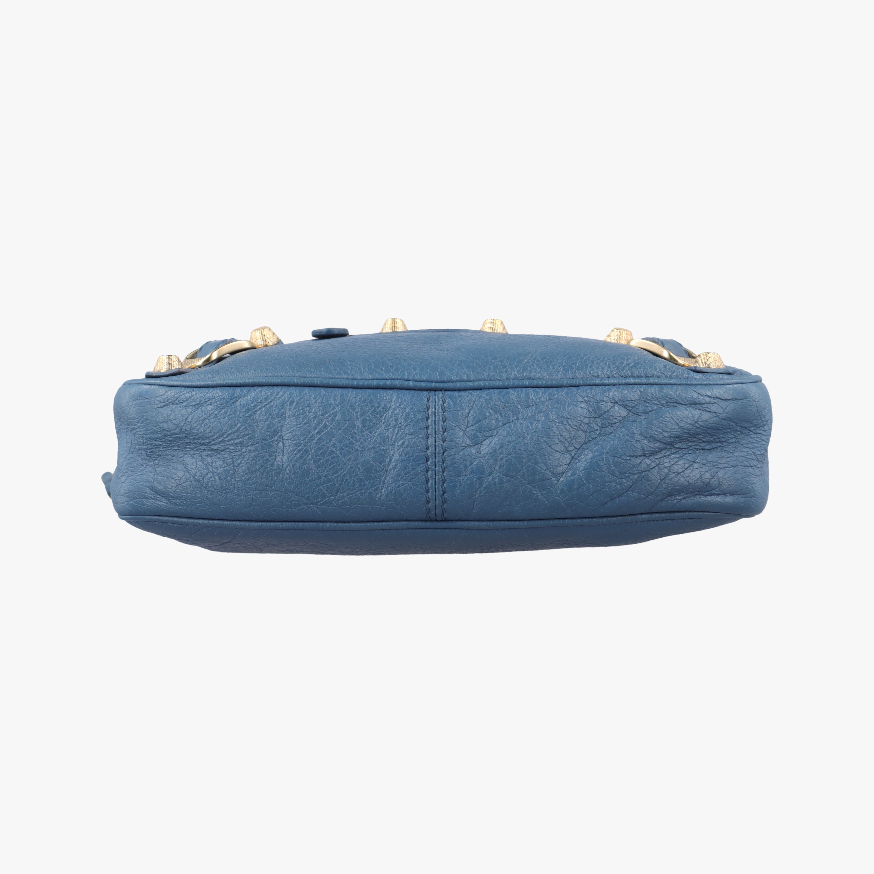 Pre-owned Balenciaga Motocross Giant Classic Hip Blue lambskin  shoulderbag | stylenewstar