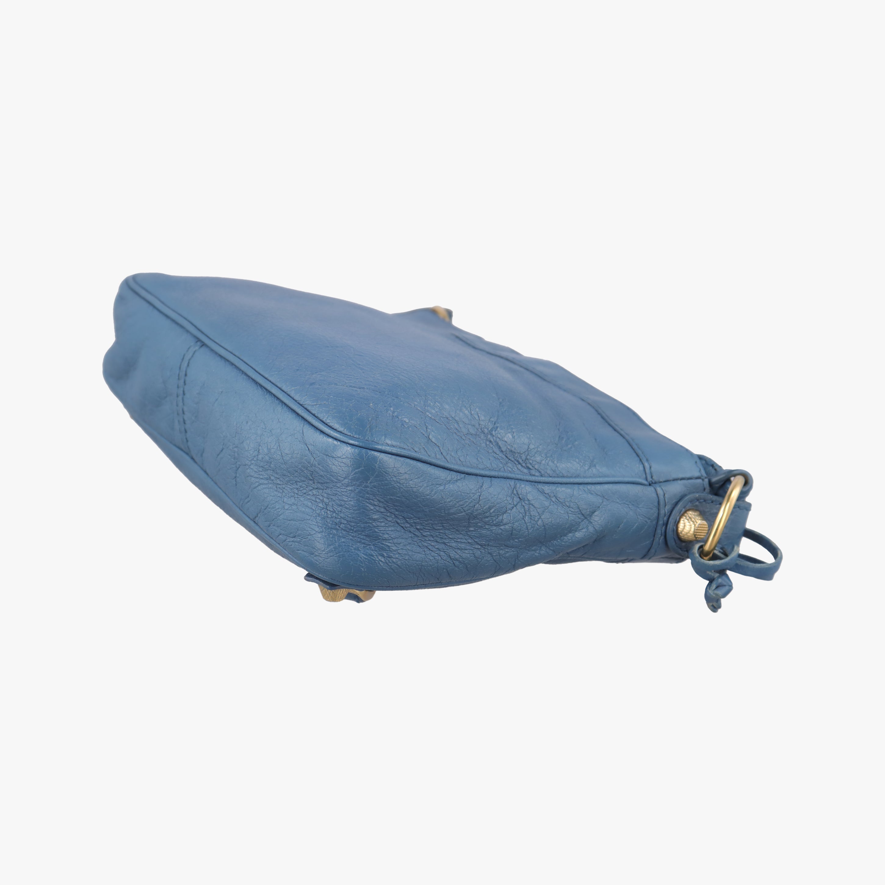 Pre-owned Balenciaga Motocross Giant Classic Hip Blue lambskin  shoulderbag | stylenewstar