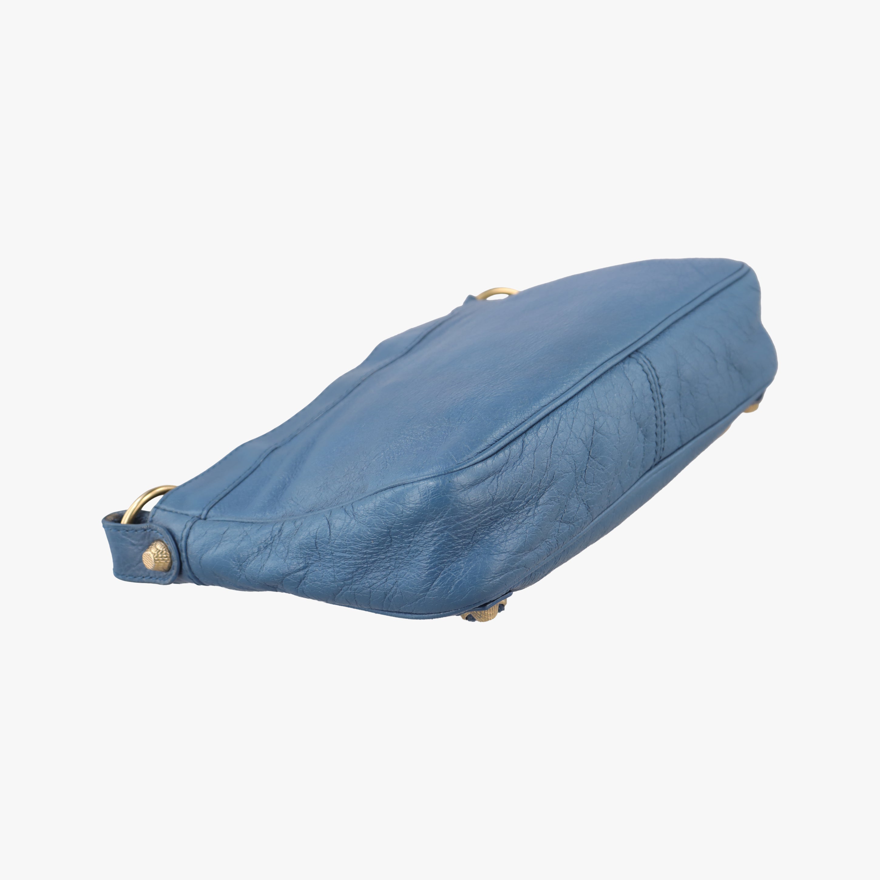 Pre-owned Balenciaga Motocross Giant Classic Hip Blue lambskin  shoulderbag | stylenewstar