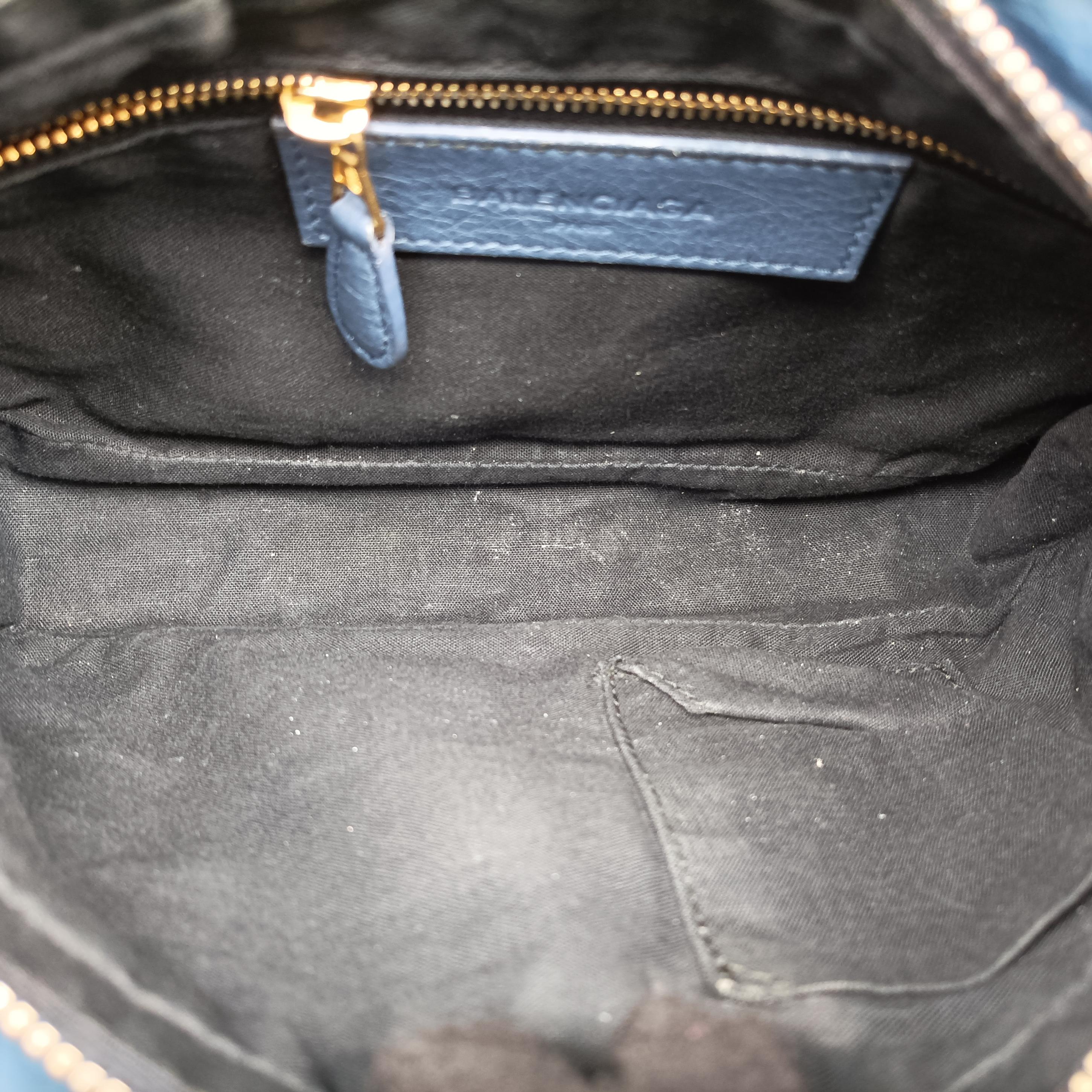 Pre-owned Balenciaga Motocross Giant Classic Hip Blue lambskin  shoulderbag | stylenewstar