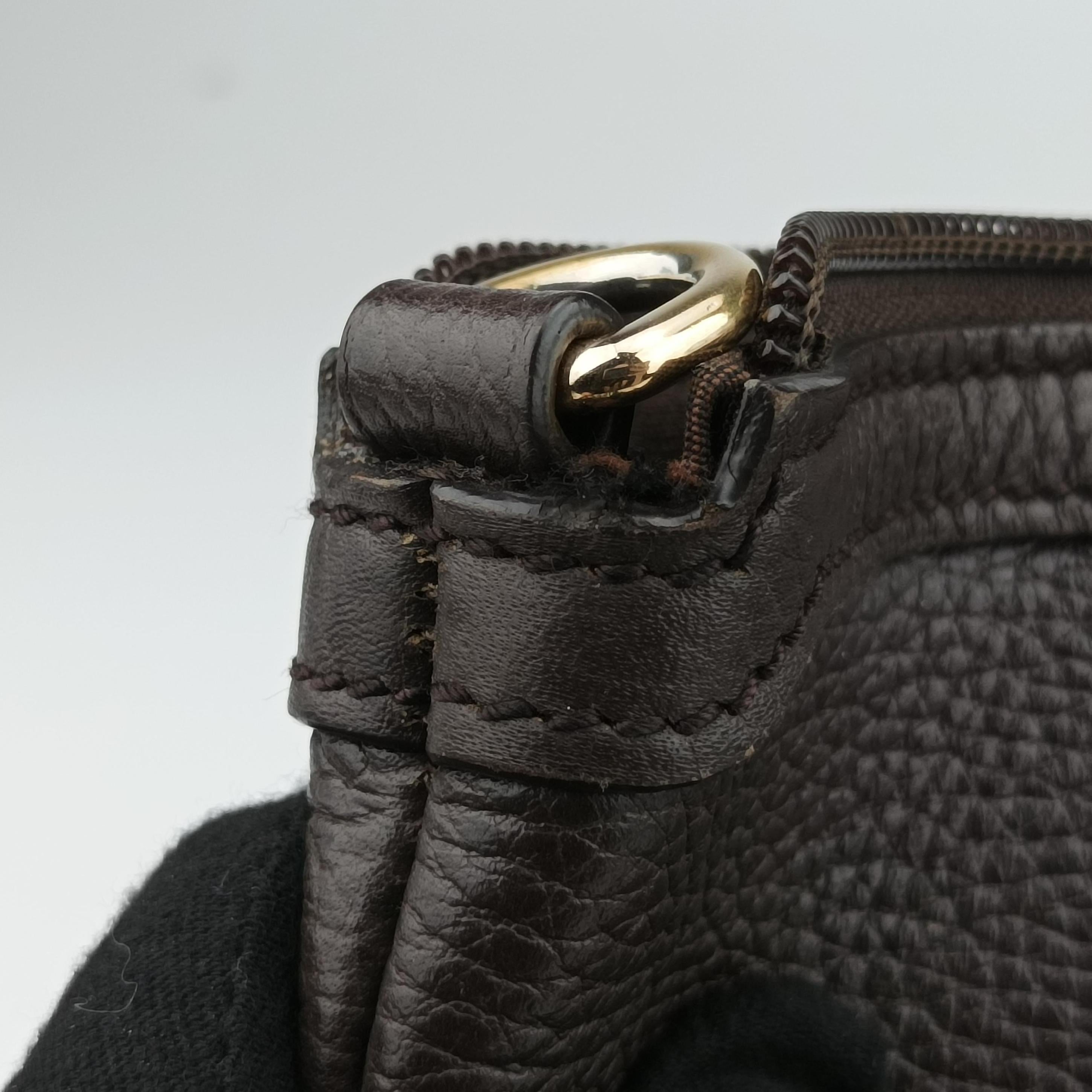 Pre-owned Gucci Bamboo Top Handle Tote Brown leather 339548 shoulderbag | stylenewstar