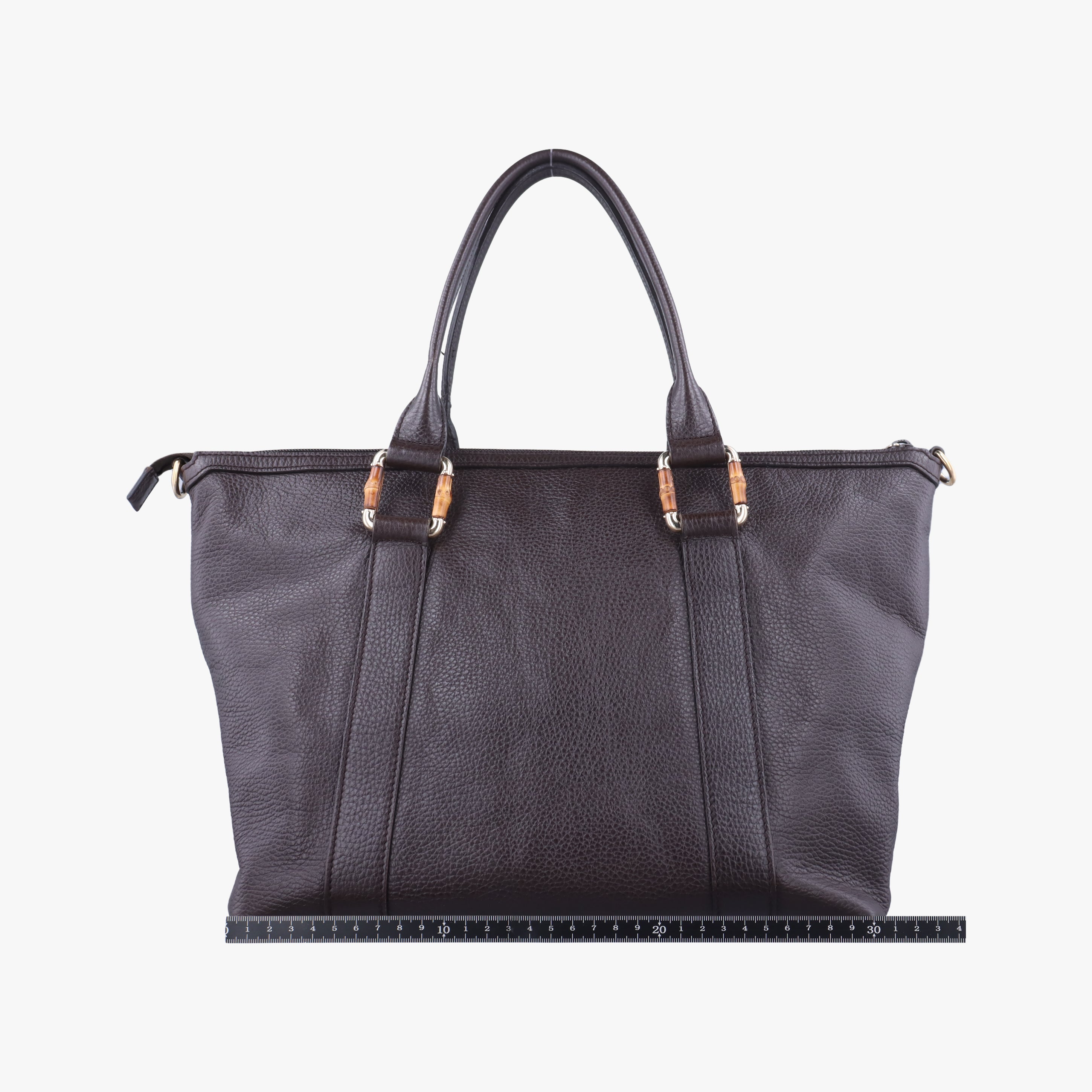 Pre-owned Gucci Bamboo Top Handle Tote Brown leather 339548 shoulderbag | stylenewstar