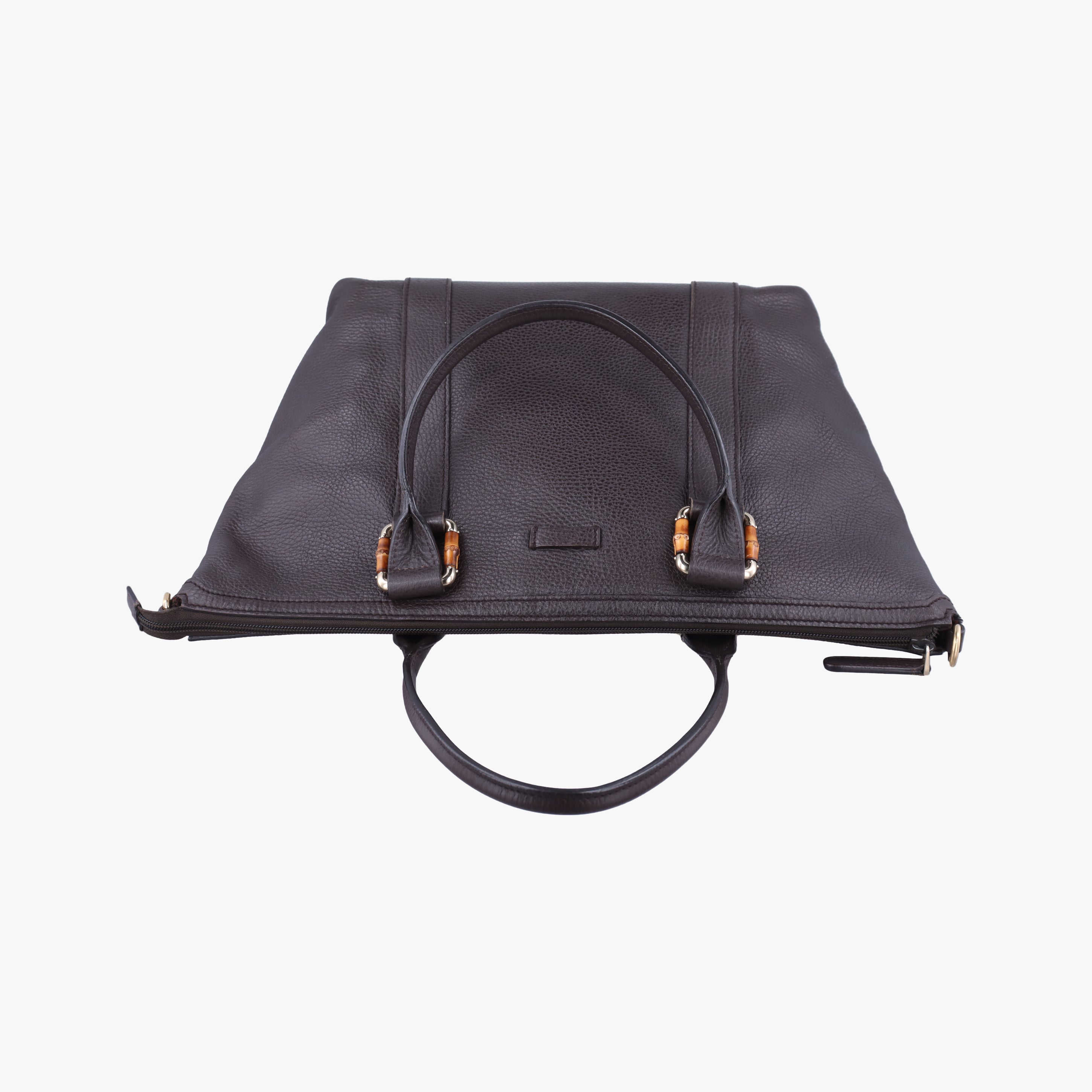 Pre-owned Gucci Bamboo Top Handle Tote Brown leather 339548 shoulderbag | stylenewstar
