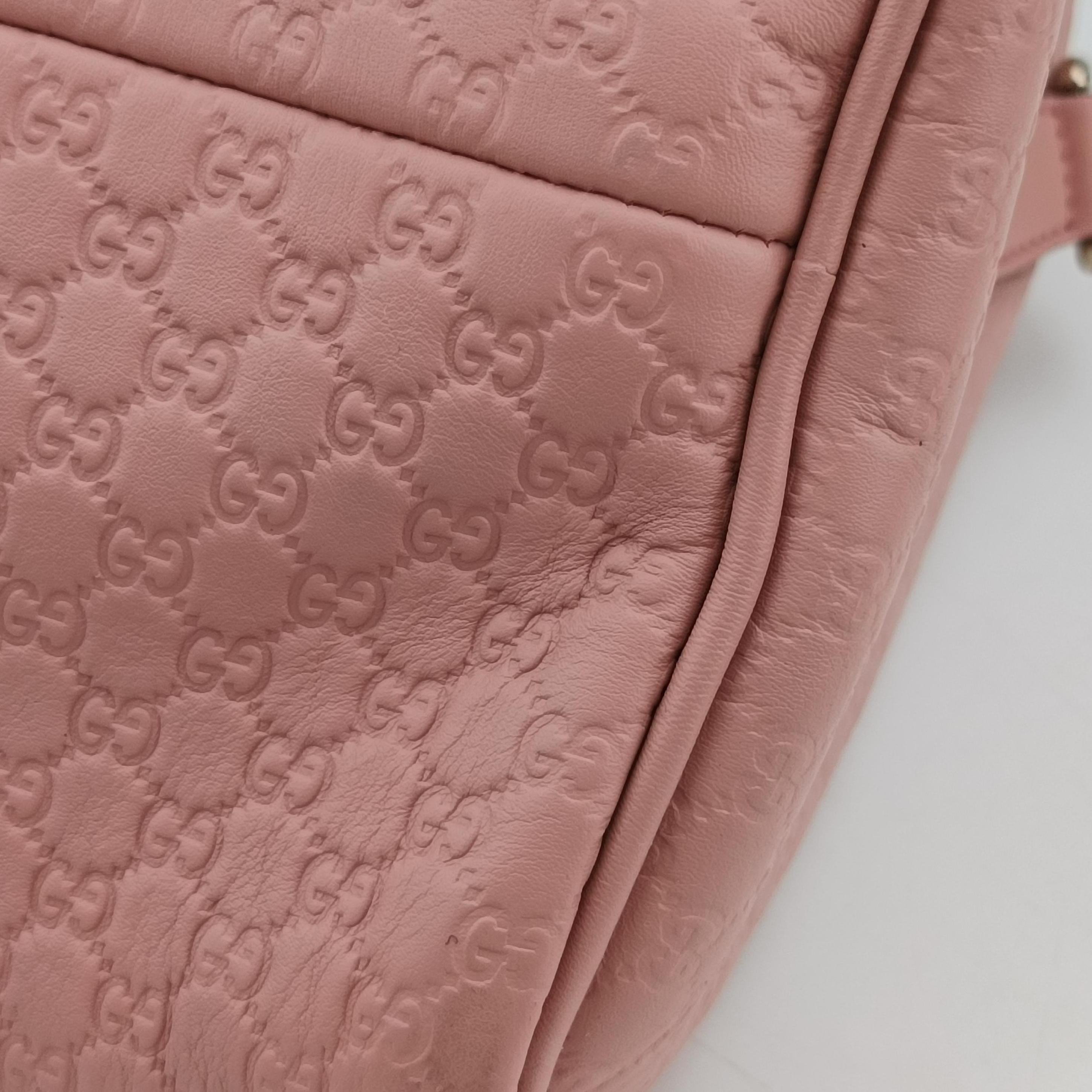 Pre-owned Gucci Microguccissima Pink Leather 449646 shoulderbag | stylenewstar