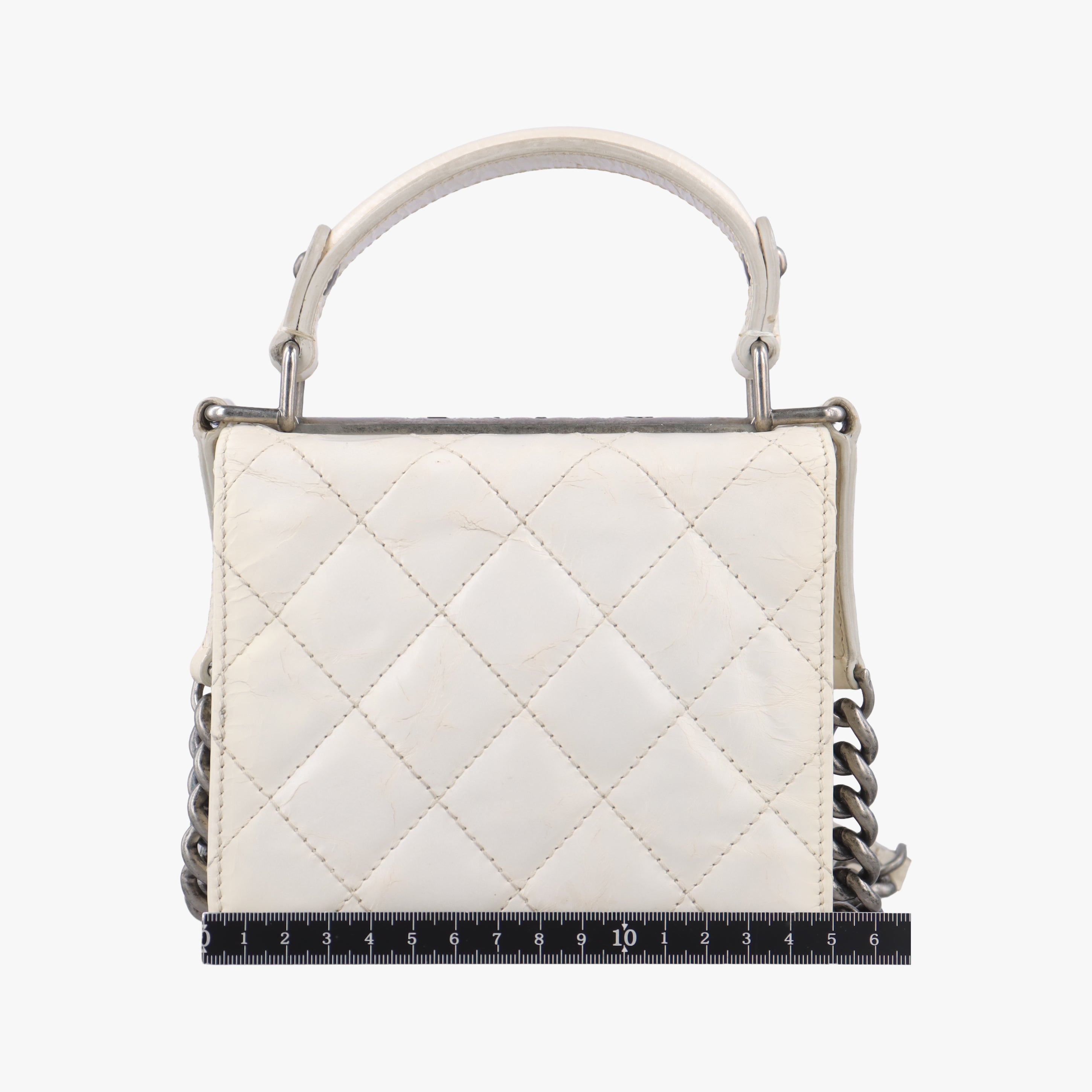 Pre-owned Chanel 2.55 Rita Matelasse White Leather A66815 shoulderbag | stylenewstar
