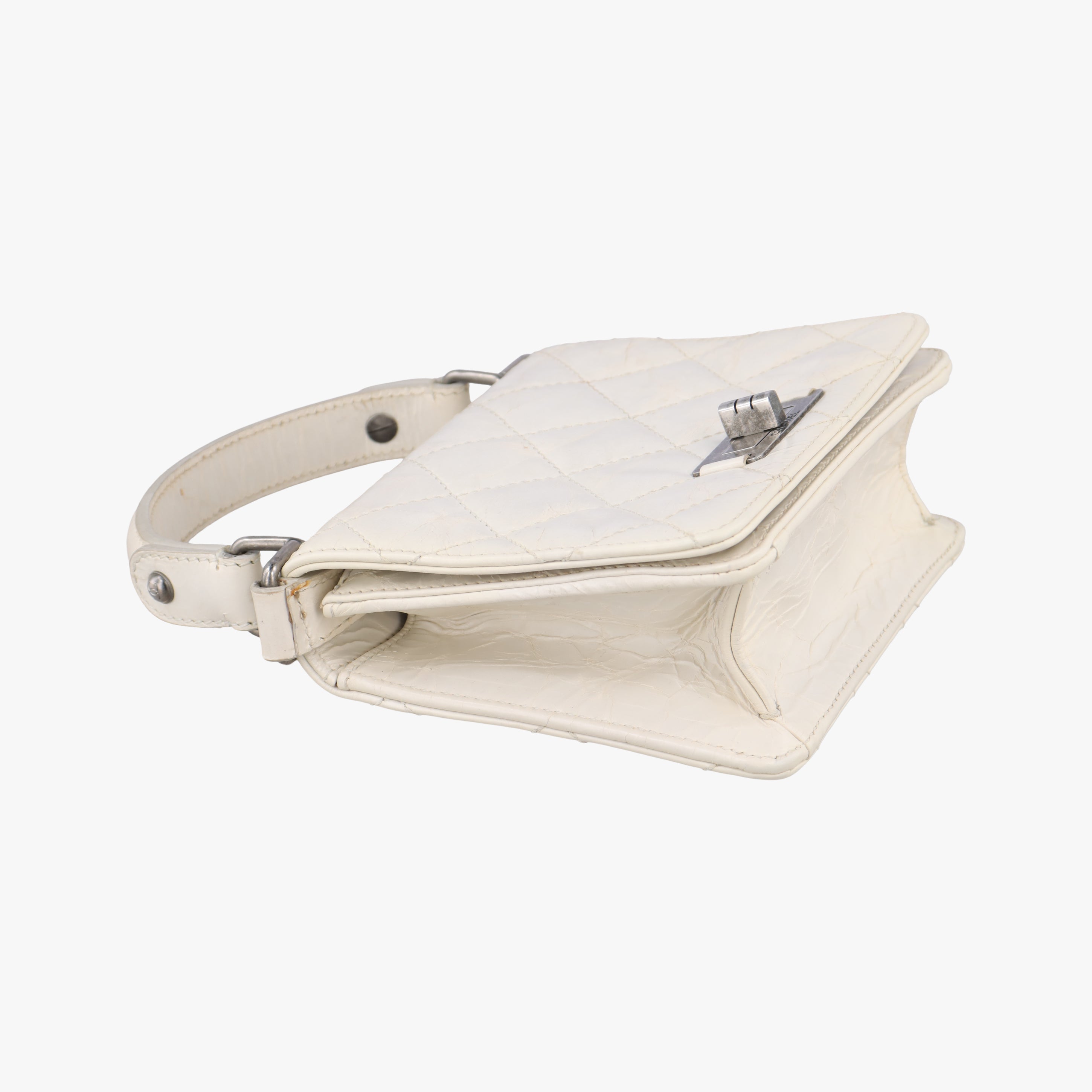 Pre-owned Chanel 2.55 Rita Matelasse White Leather A66815 shoulderbag | stylenewstar