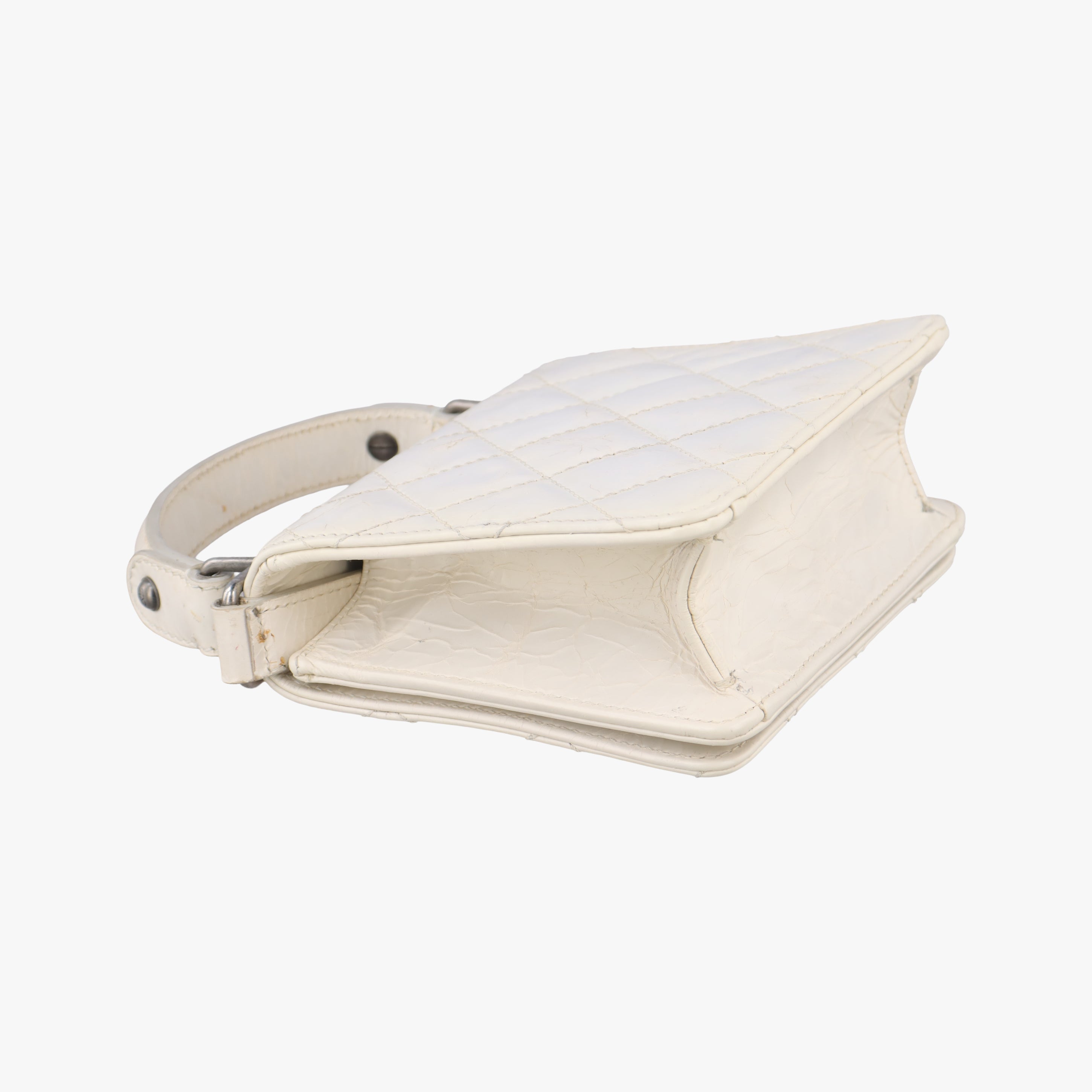 Pre-owned Chanel 2.55 Rita Matelasse White Leather A66815 shoulderbag | stylenewstar