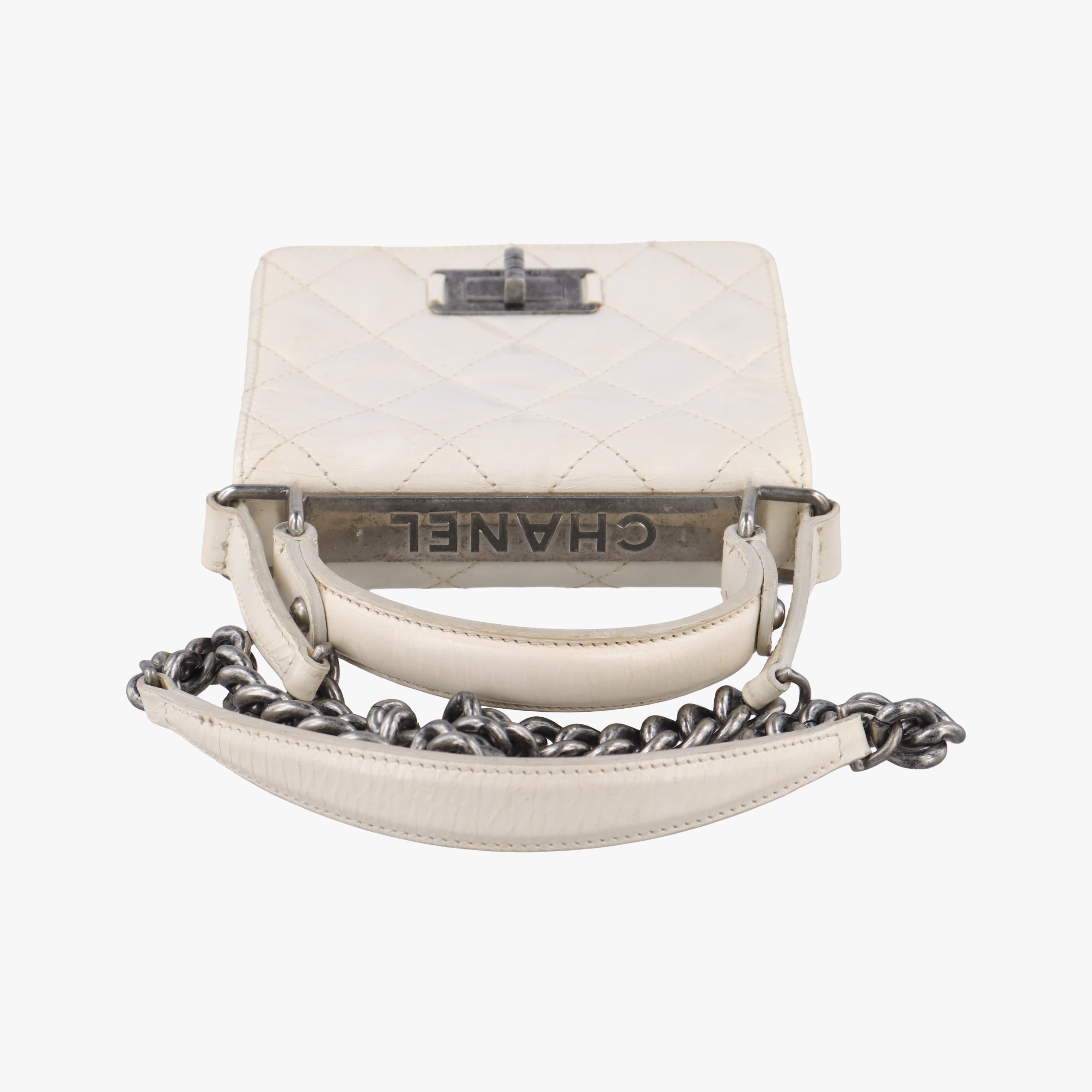Pre-owned Chanel 2.55 Rita Matelasse White Leather A66815 shoulderbag | stylenewstar