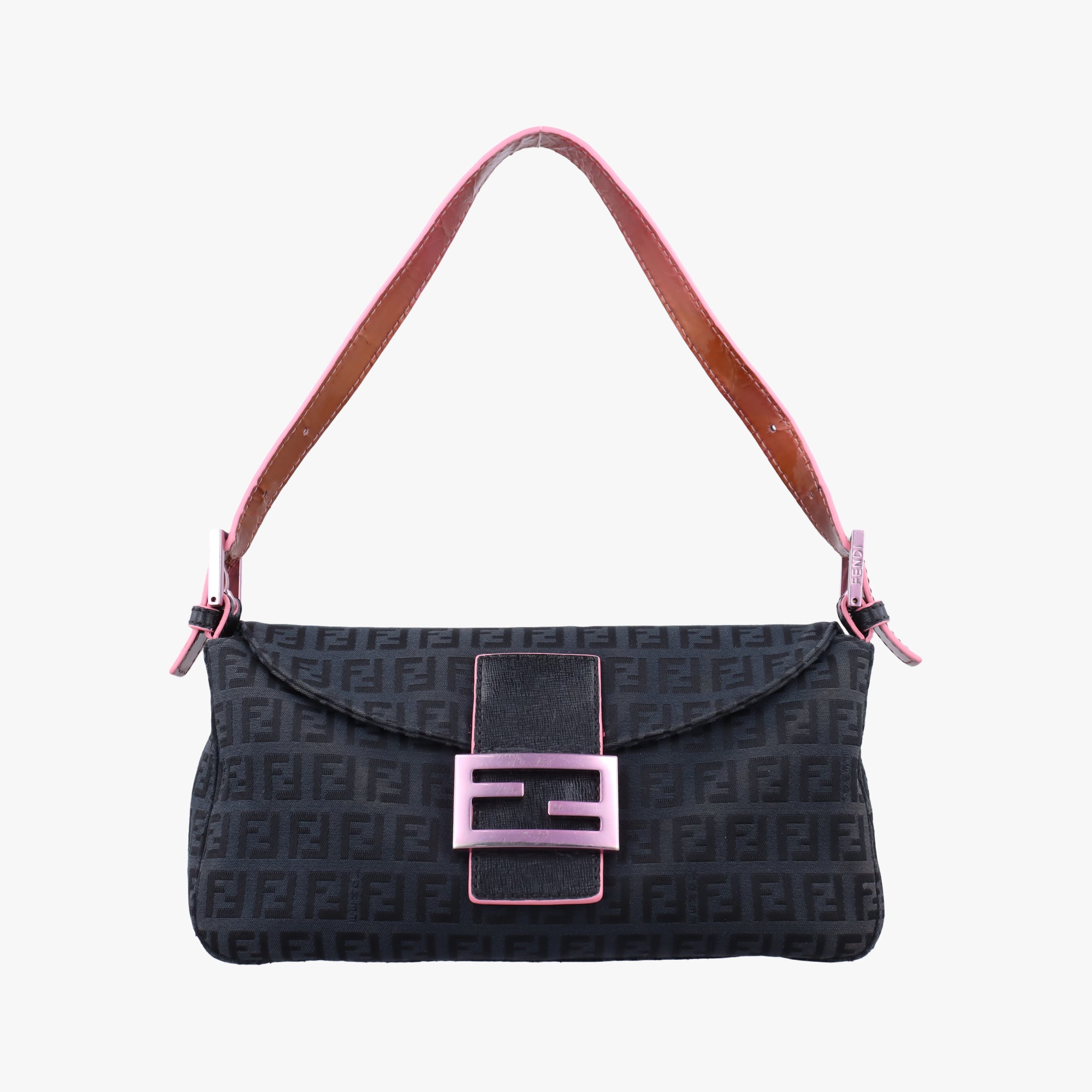 Vintage Fendi Mama Baguette Black canvas 8BR003 handbag | stylenewstar