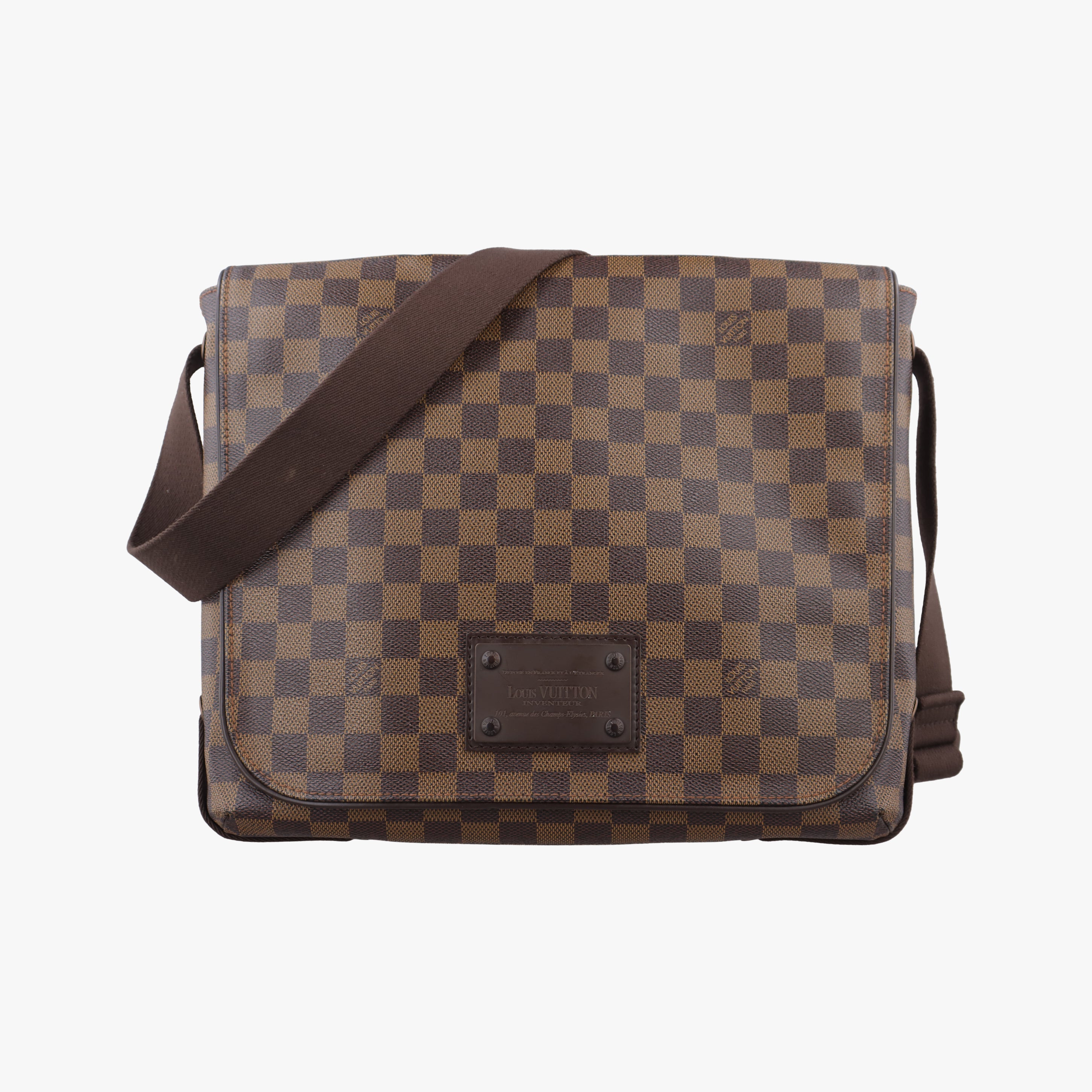Pre-owned Louis Vuitton BROOKLYN MM EBENE Damier Canvas N51211 shoulderbag | stylenewstar