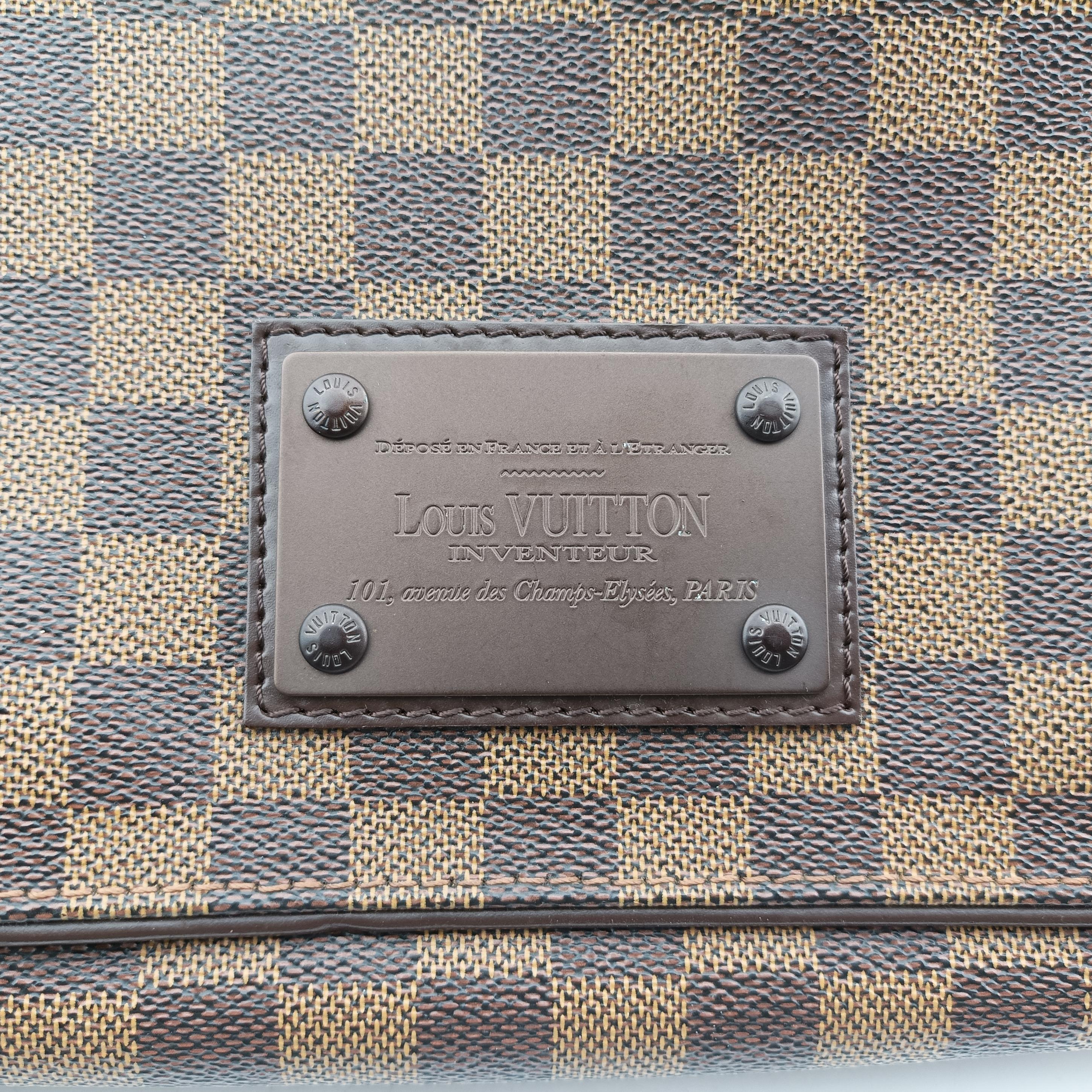 Pre-owned Louis Vuitton BROOKLYN MM EBENE Damier Canvas N51211 shoulderbag | stylenewstar