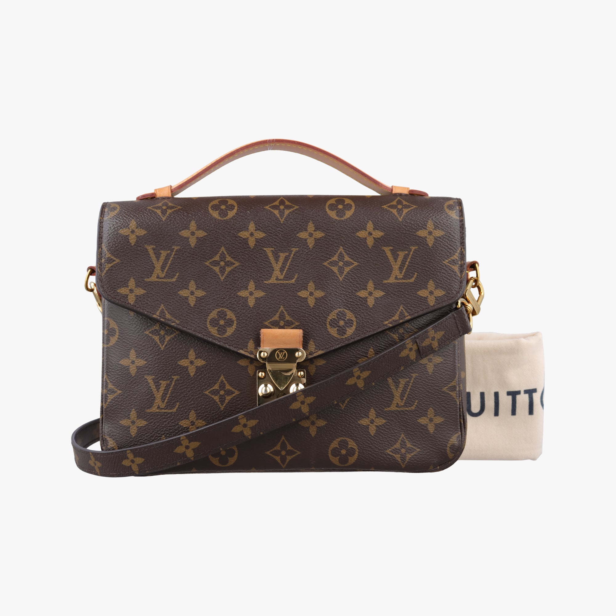 Pre-owned Louis Vuitton Pochette Metis MM Brown Monogram Canvas M44875 shoulderbag | stylenewstar