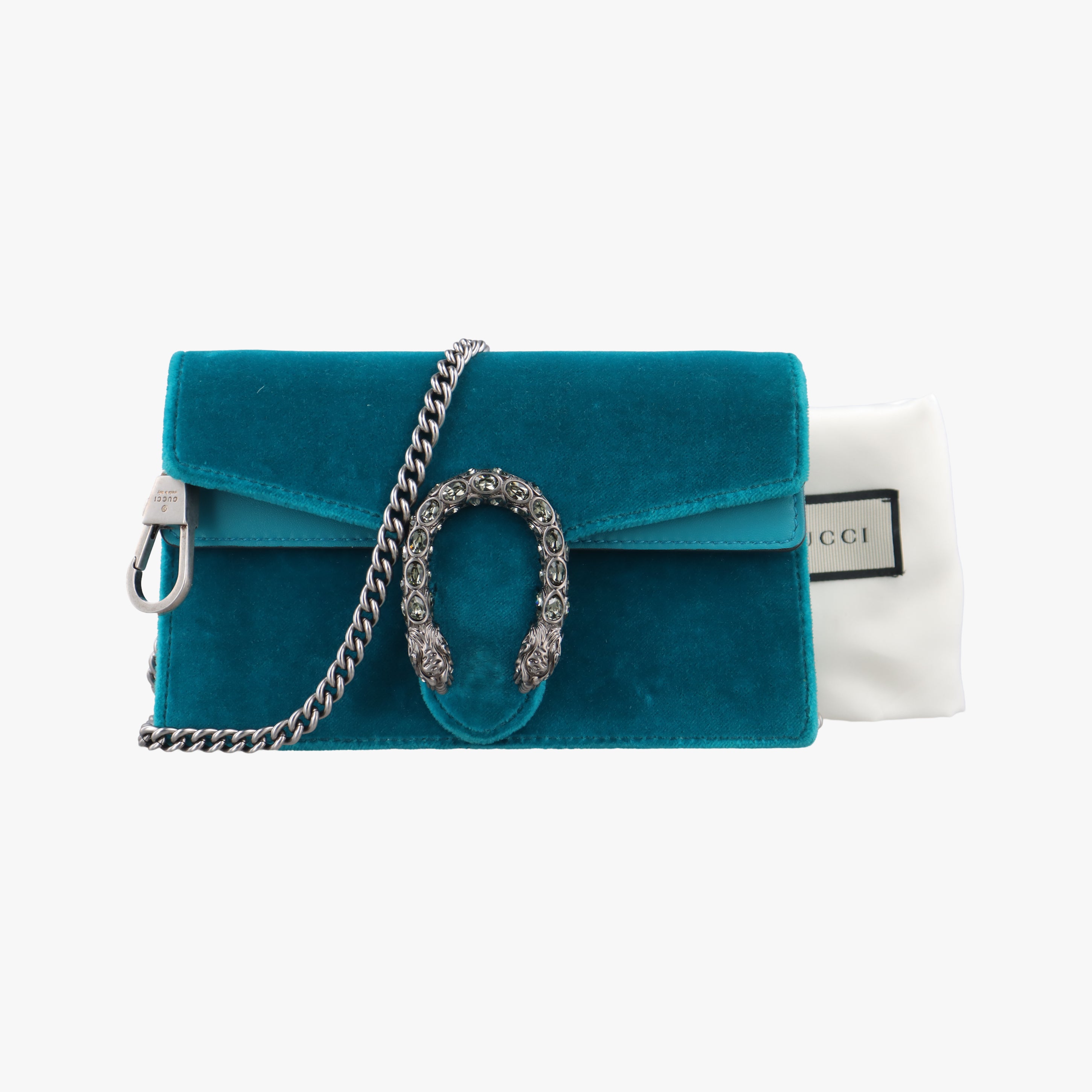 Pre-owned Gucci Dionysus Blue velour 476432 shoulderbag | stylenewstar