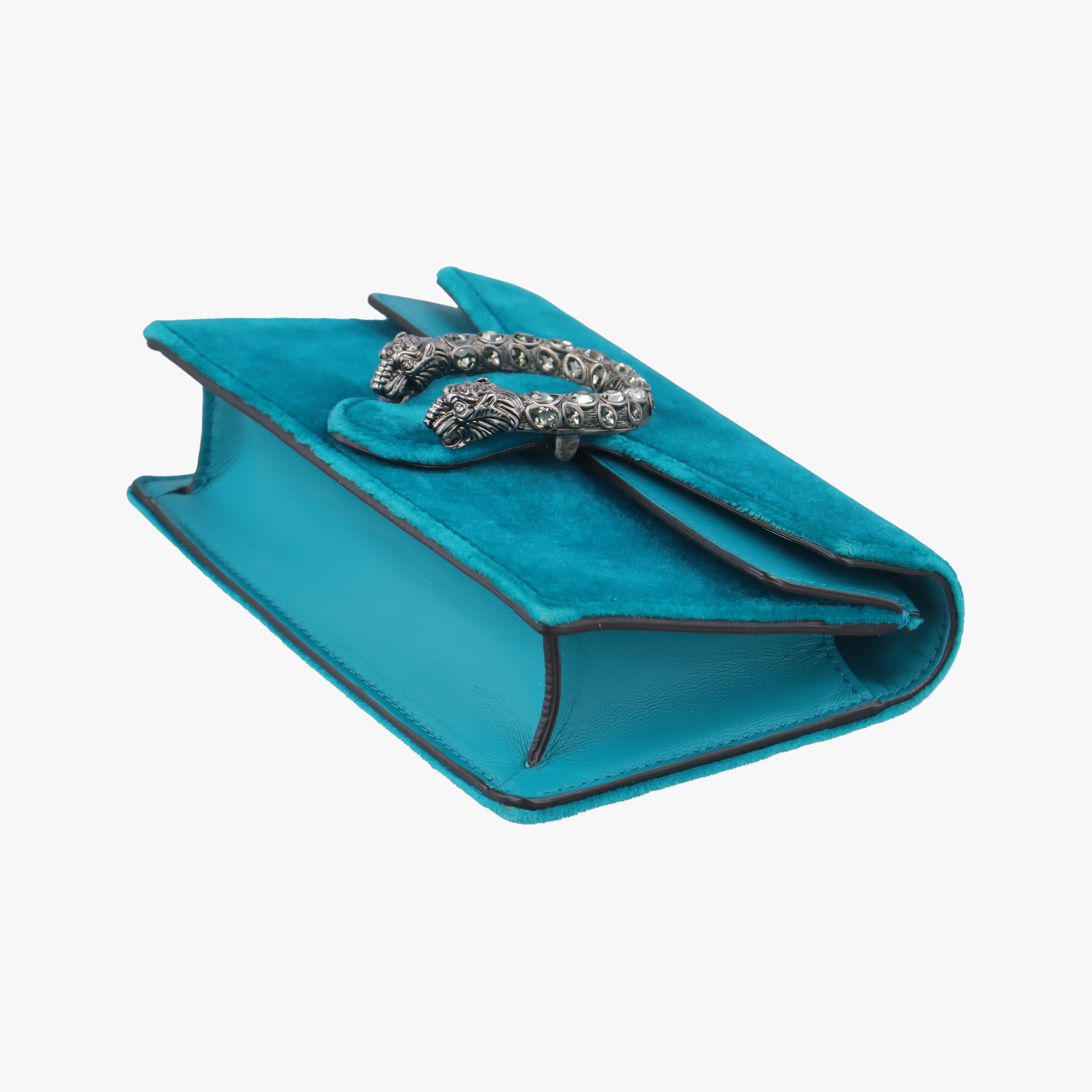 Pre-owned Gucci Dionysus Blue velour 476432 shoulderbag | stylenewstar