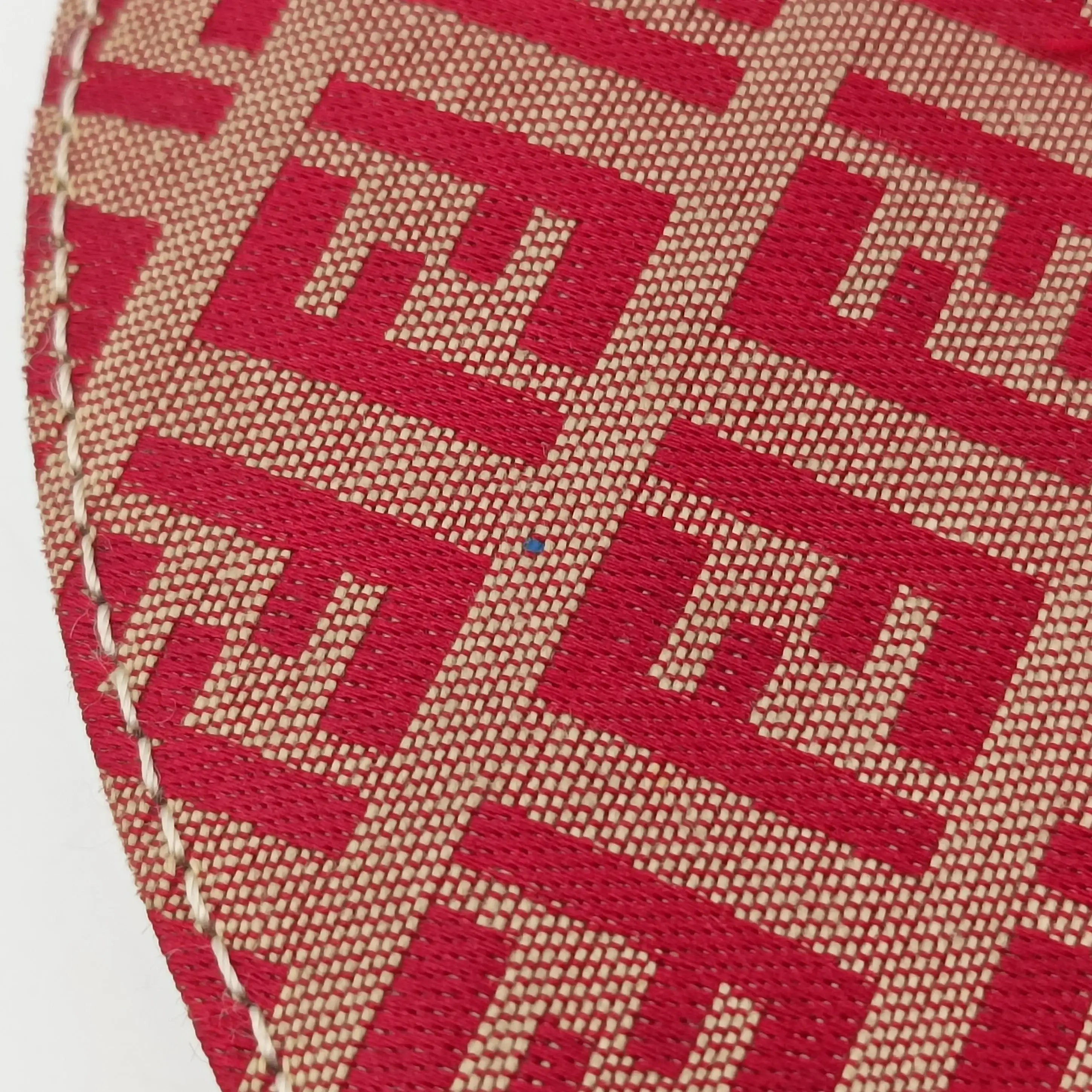 Pre-owned Fendi Zucchino Red canvas 831660 shoulderbag | stylenewstar