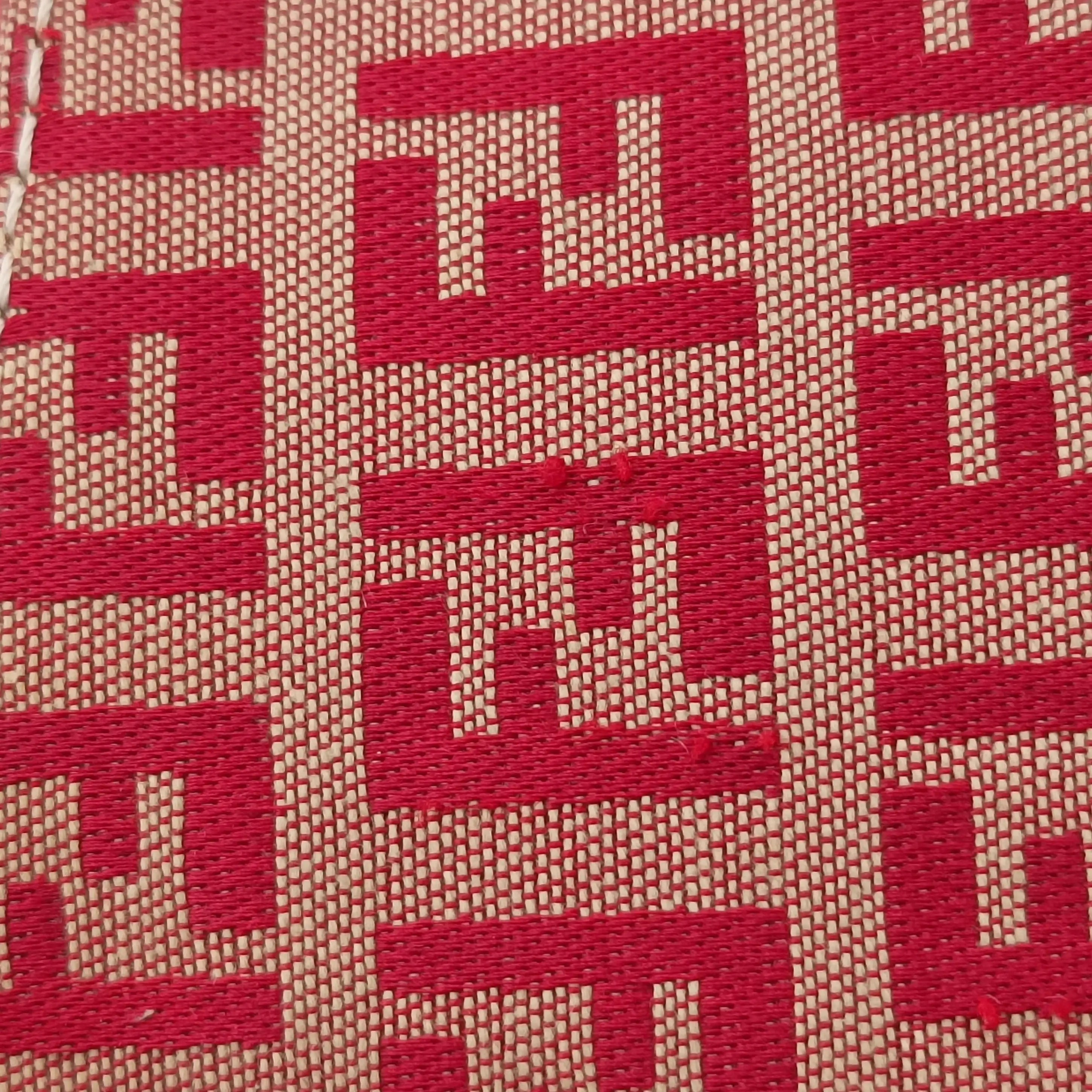 Pre-owned Fendi Zucchino Red canvas 831660 shoulderbag | stylenewstar