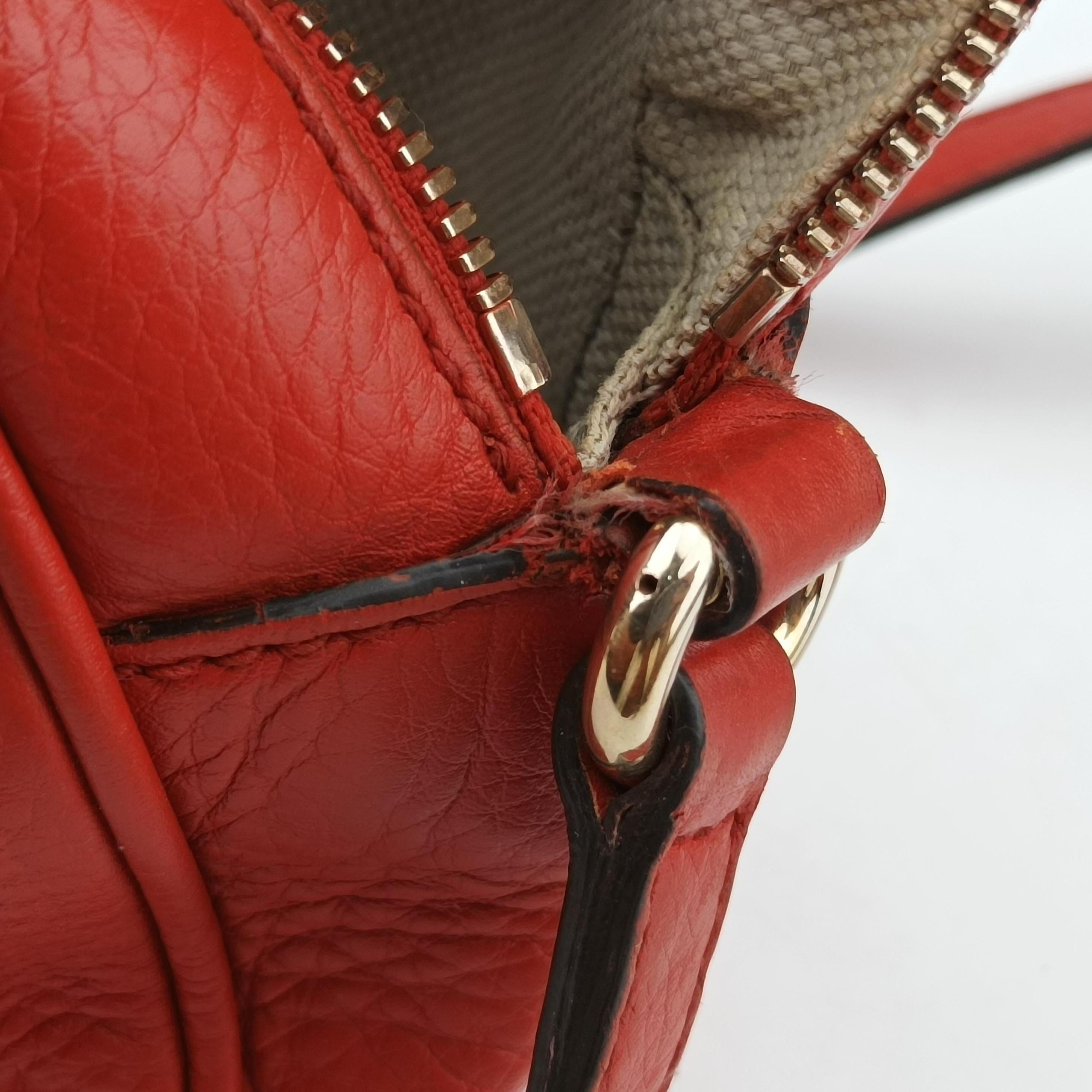 Pre-owned Gucci Soho Orange Leather 308364 shoulderbag | stylenewstar