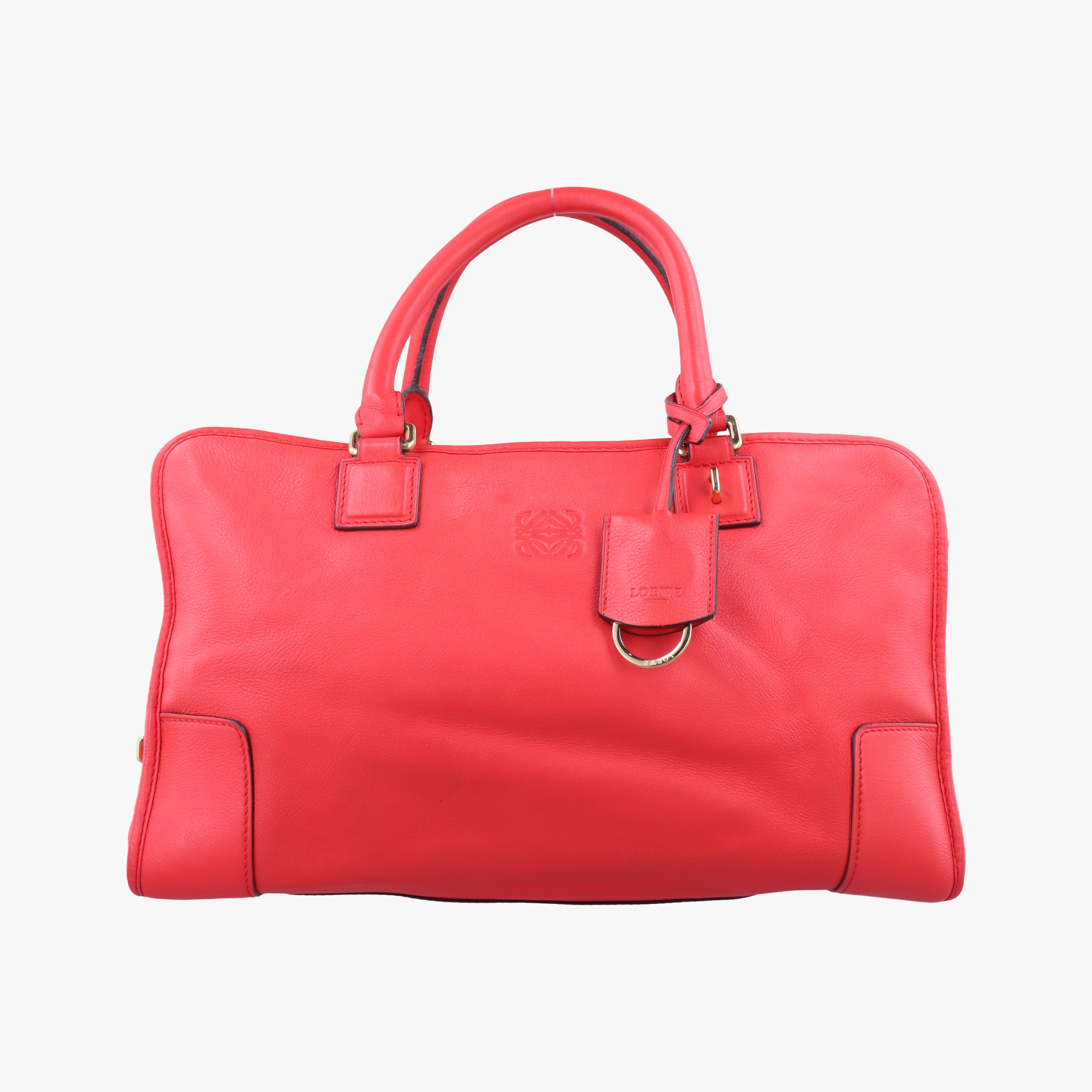 Secondhand Loewe Amazona36 Red Leather  handbag | stylenewstar
