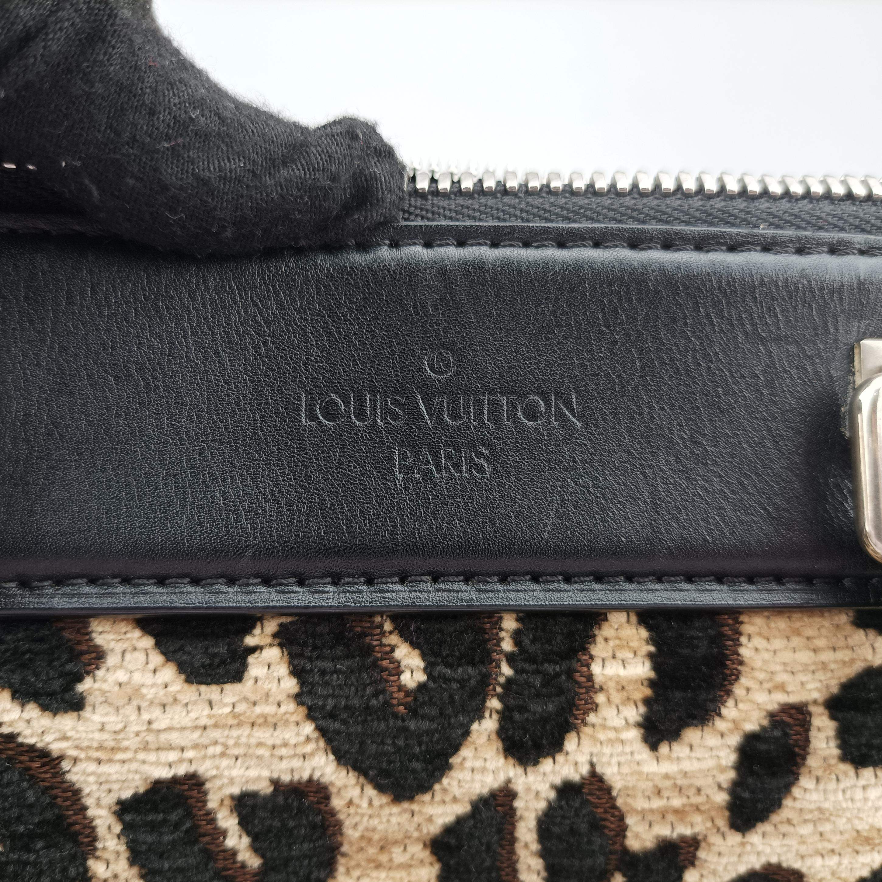 Pre-owned Louis Vuitton Speedy 30 Leopard Stephen Sprouse Beige×Black Jacquard canvas×leather M97396 handbag | stylenewstar