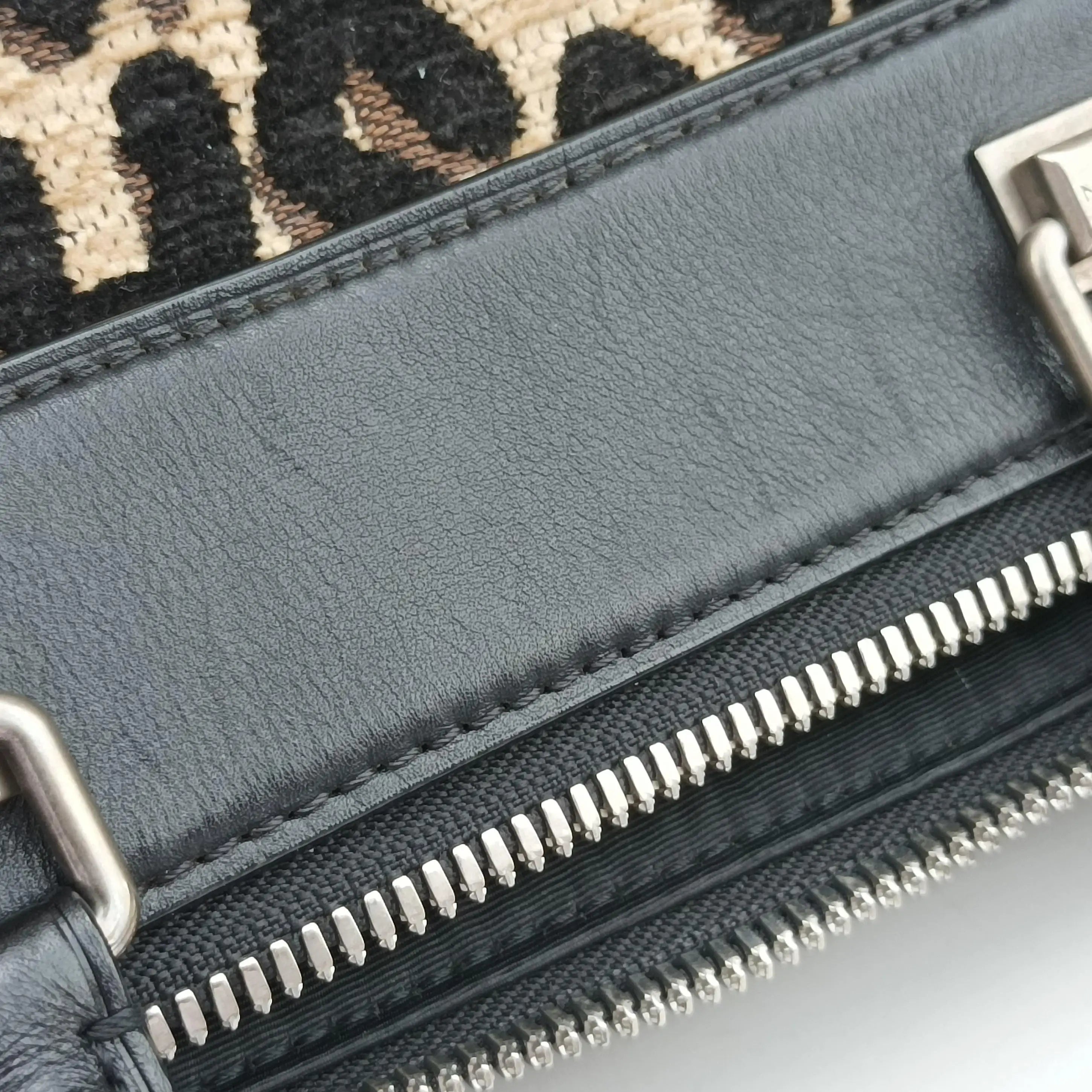 Pre-owned Louis Vuitton Speedy 30 Leopard Stephen Sprouse Beige×Black Jacquard canvas×leather M97396 handbag | stylenewstar