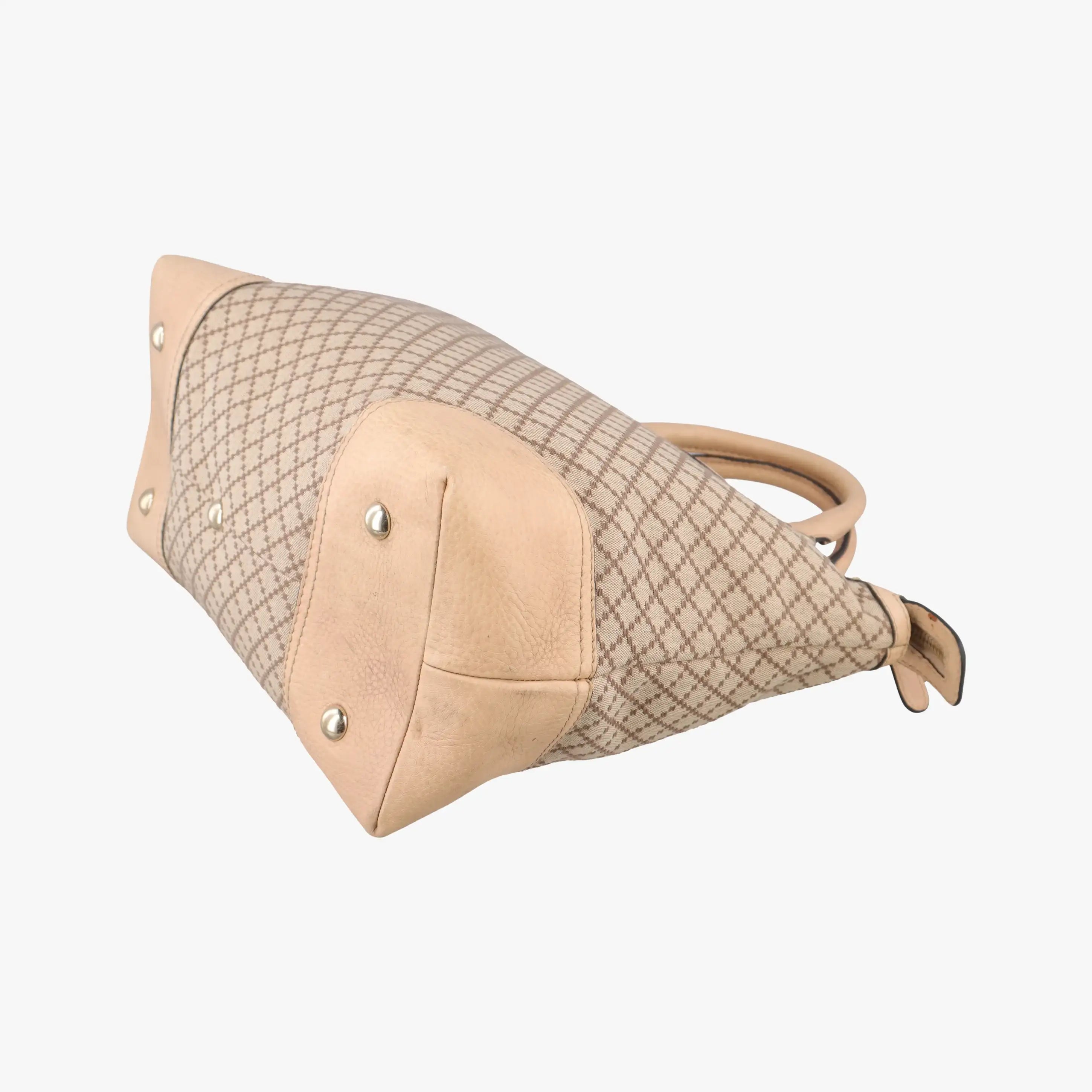 Pre-owned Gucci Diamante Horsebit Catherine Tote Beige canvas×leather 247283 handbag | stylenewstar