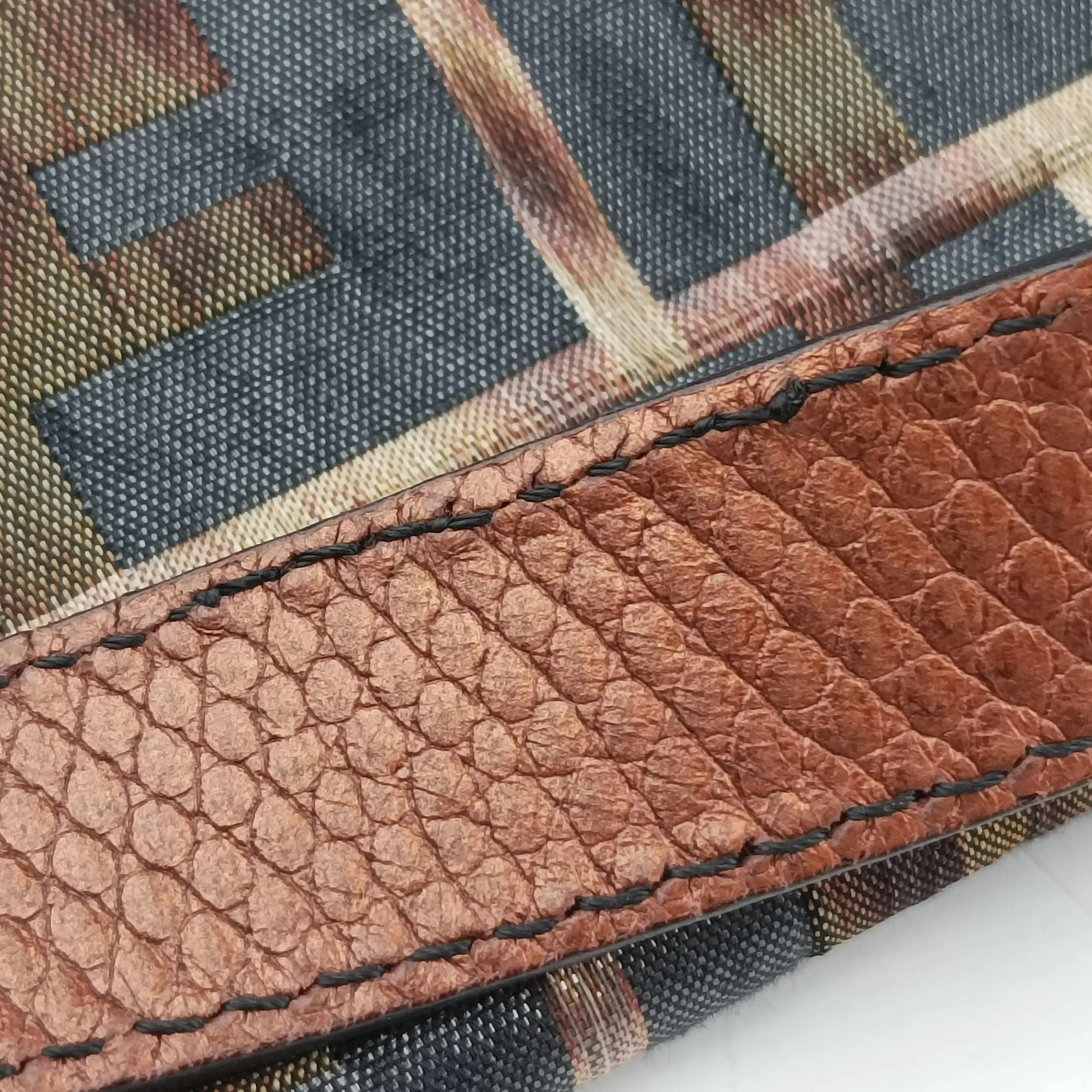 Vintage Fendi Chef Perforated Charm Zucca Print Brown fabric 8BR436 handbag | stylenewstar