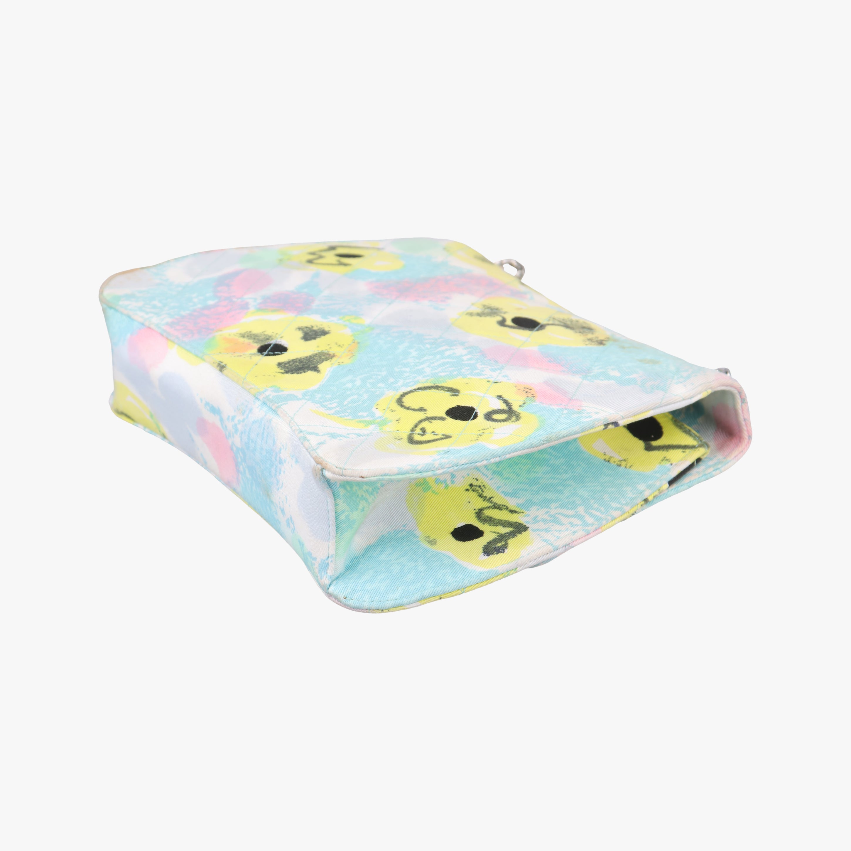 Pre-owned Chanel Floral Classic Flap Tote blue×Multicolour Fabric A08702 handbag | stylenewstar