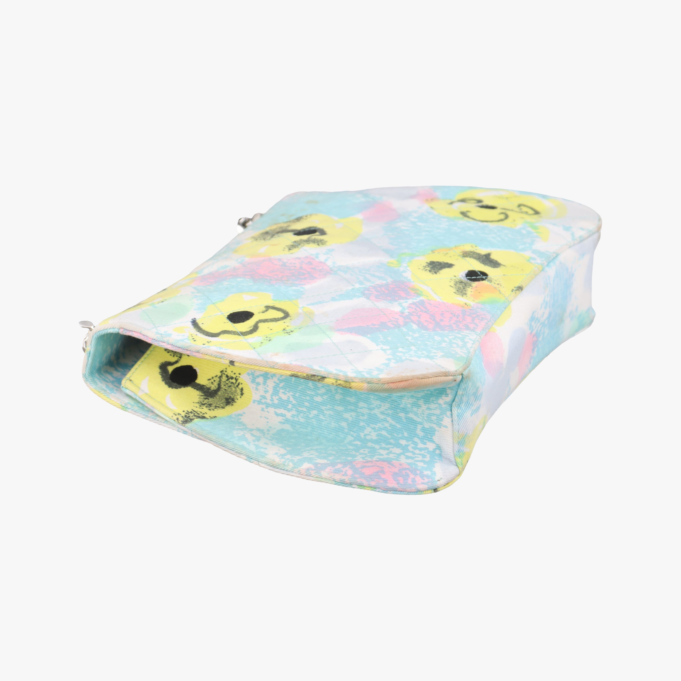 Pre-owned Chanel Floral Classic Flap Tote blue×Multicolour Fabric A08702 handbag | stylenewstar