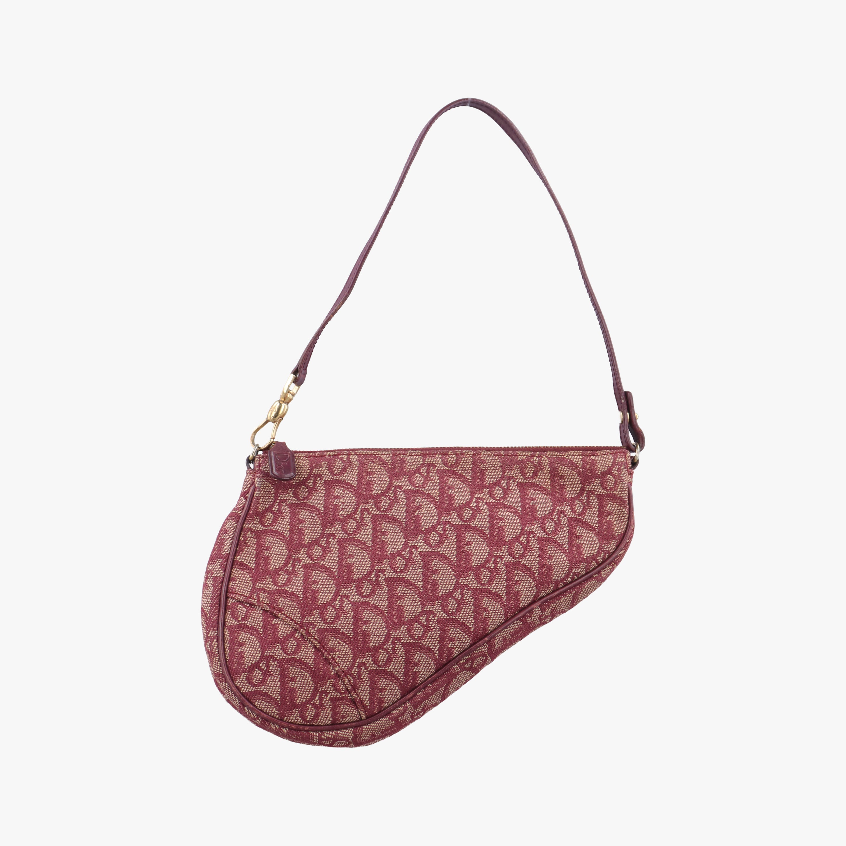 Pre-owned Christian Dior Saddle Red Jacquard  handbag | stylenewstar