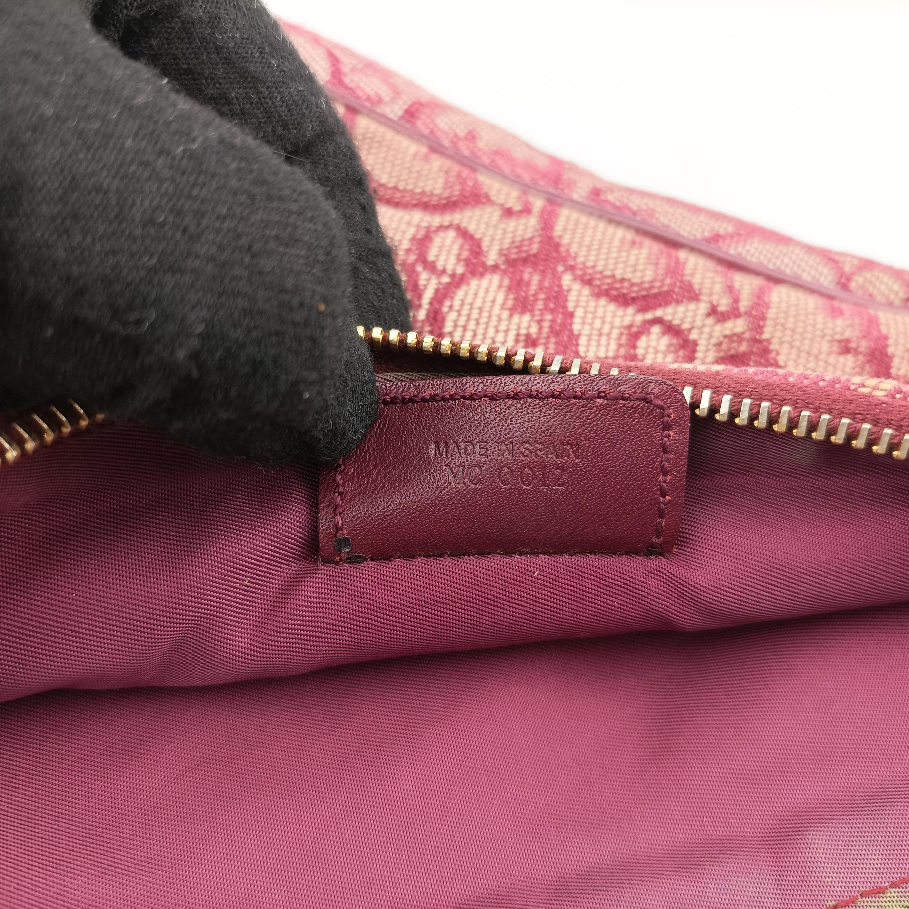 Pre-owned Christian Dior Saddle Red Jacquard  handbag | stylenewstar