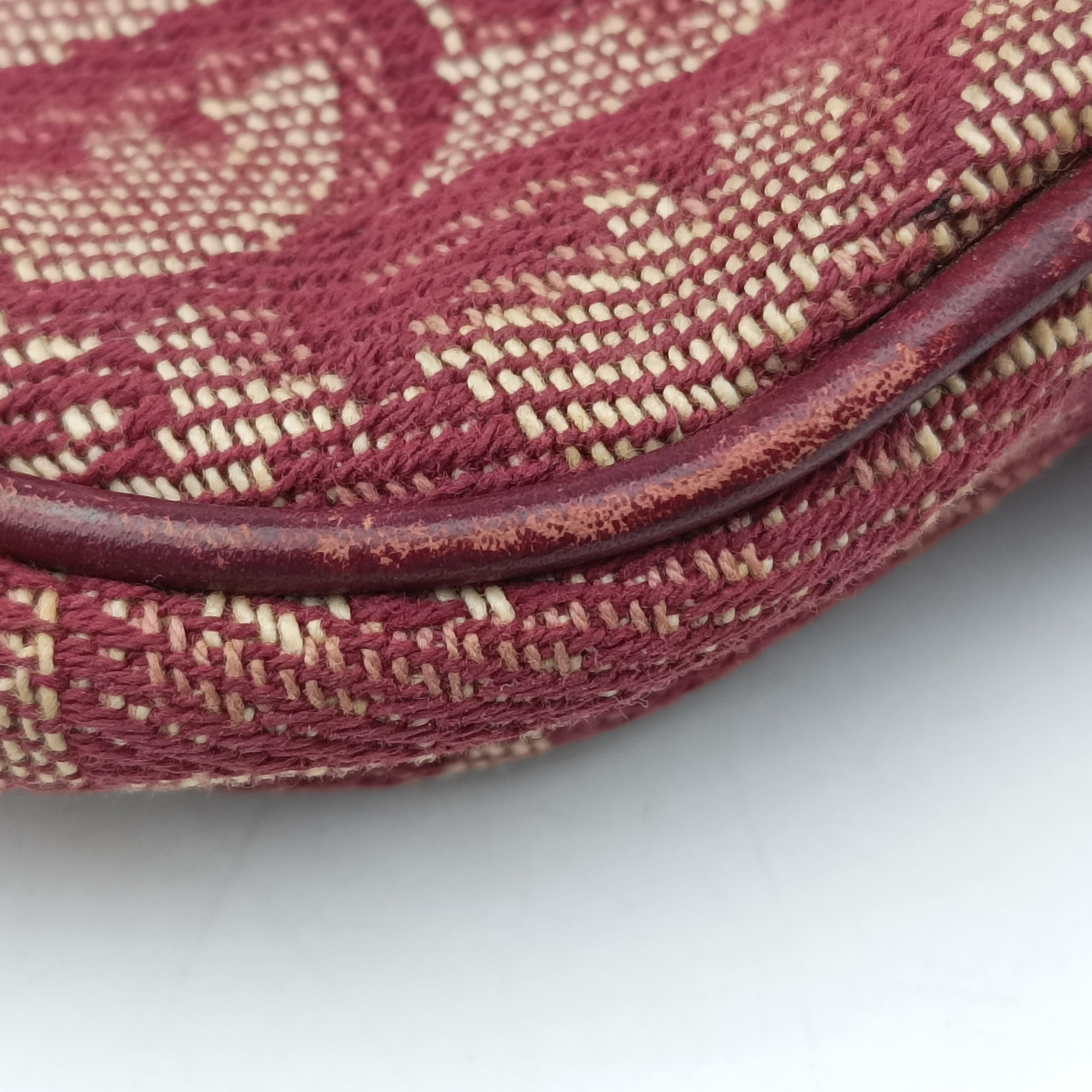 Pre-owned Christian Dior Saddle Red Jacquard  handbag | stylenewstar